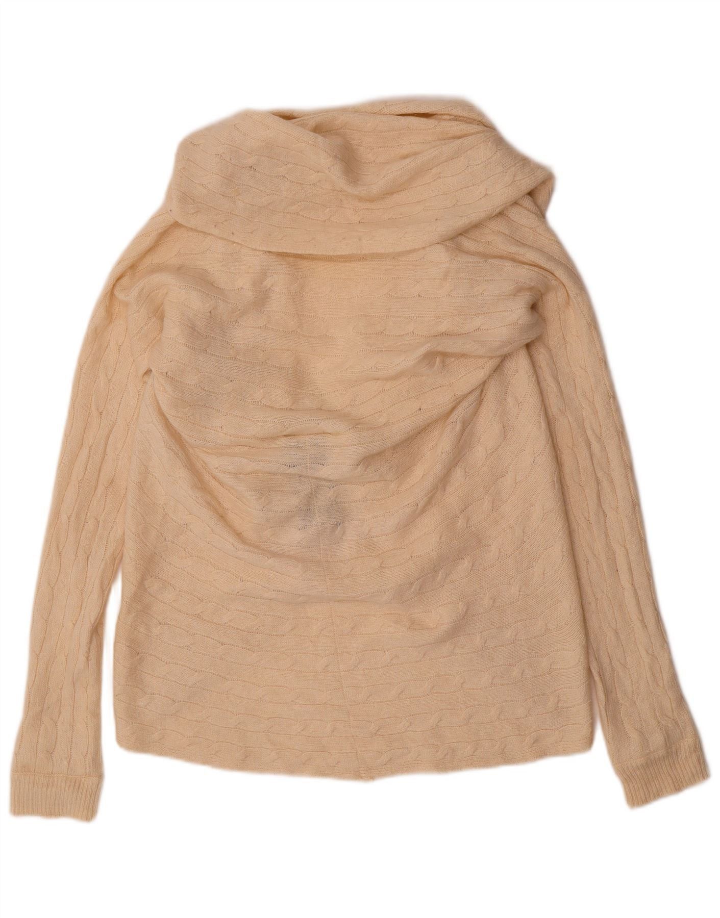 Ralph Lauren Womens Overd Open Cardigan Sweater UK 10 Small Beige Size L / US 10 / IT 46 - 2 Thumbnail