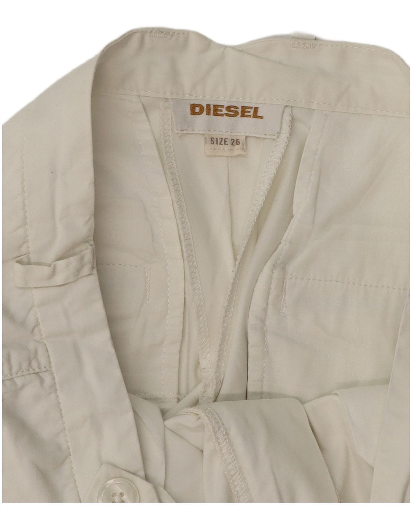Diesel Womens Slim Suit Trousers W26 L25 White Size 42" / US 20 - 4 Thumbnail