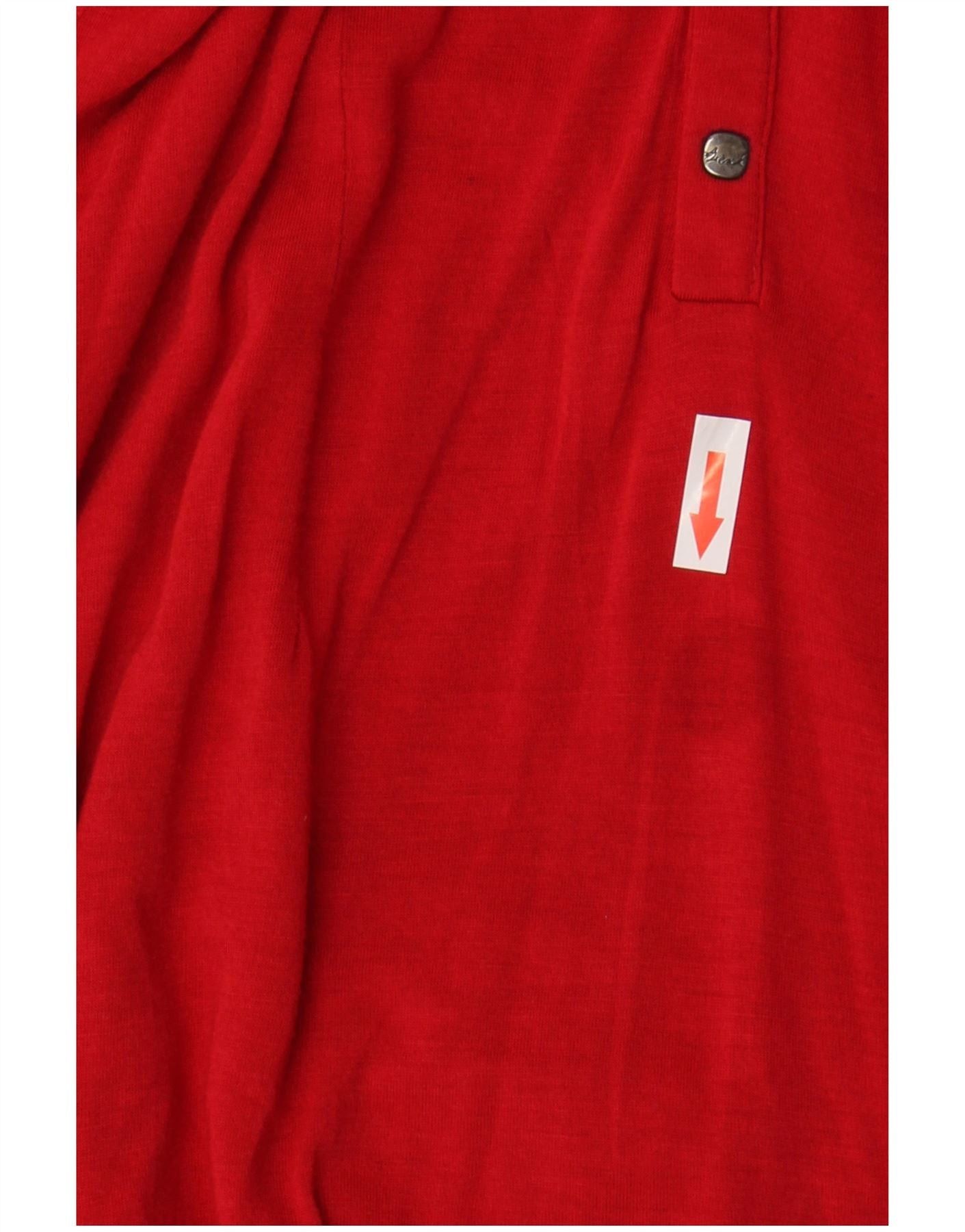 Diesel Womens Long Sleeve Polo Dress UK 8 Small Red Polyamide Size XXS / US 00 / IT 34 - 3 Thumbnail
