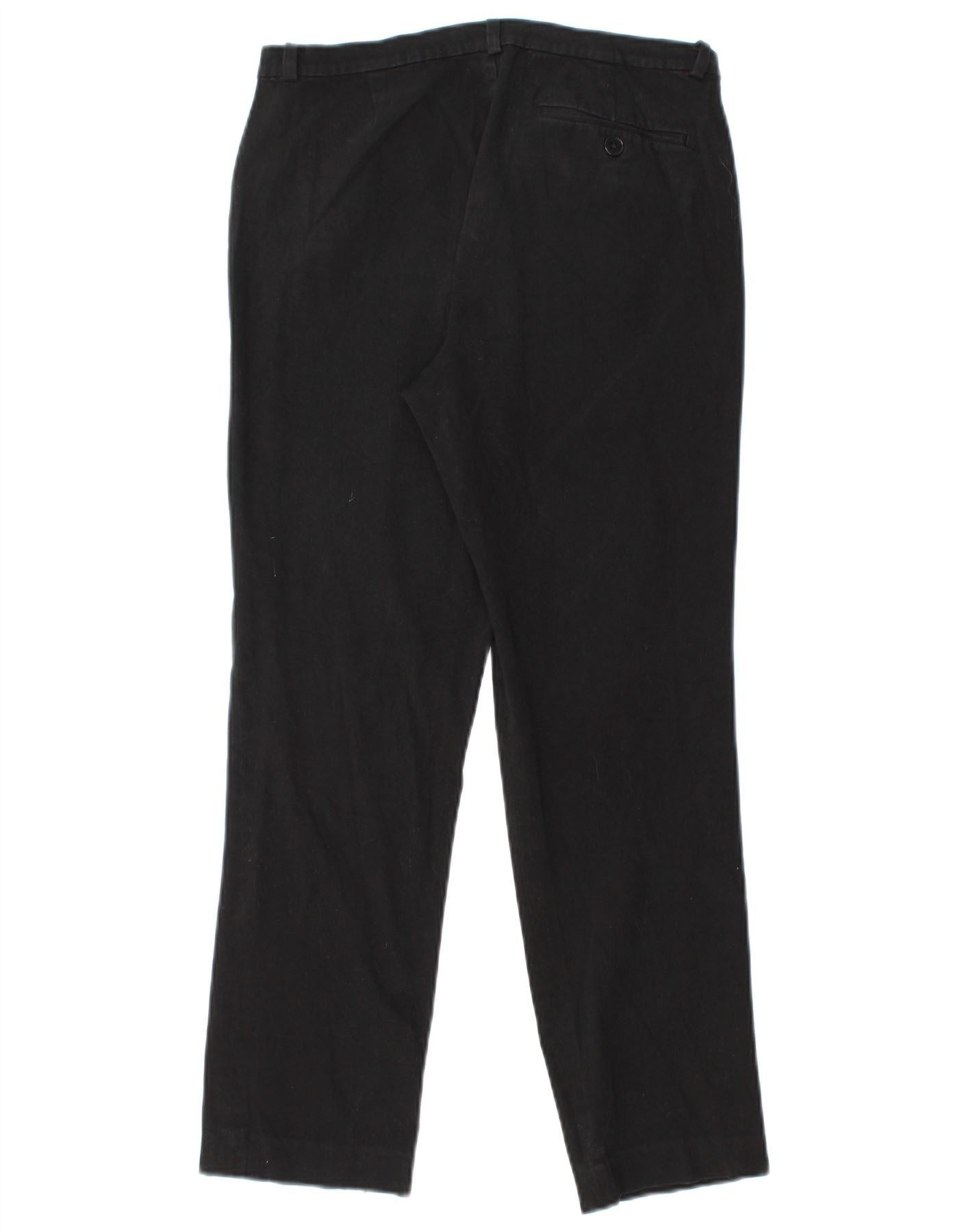 Ralph Lauren Womens Casual Trousers US 6 Medium W28 L25 Black Cotton Size 26" / US 2 / IT 38 - 2 Thumbnail