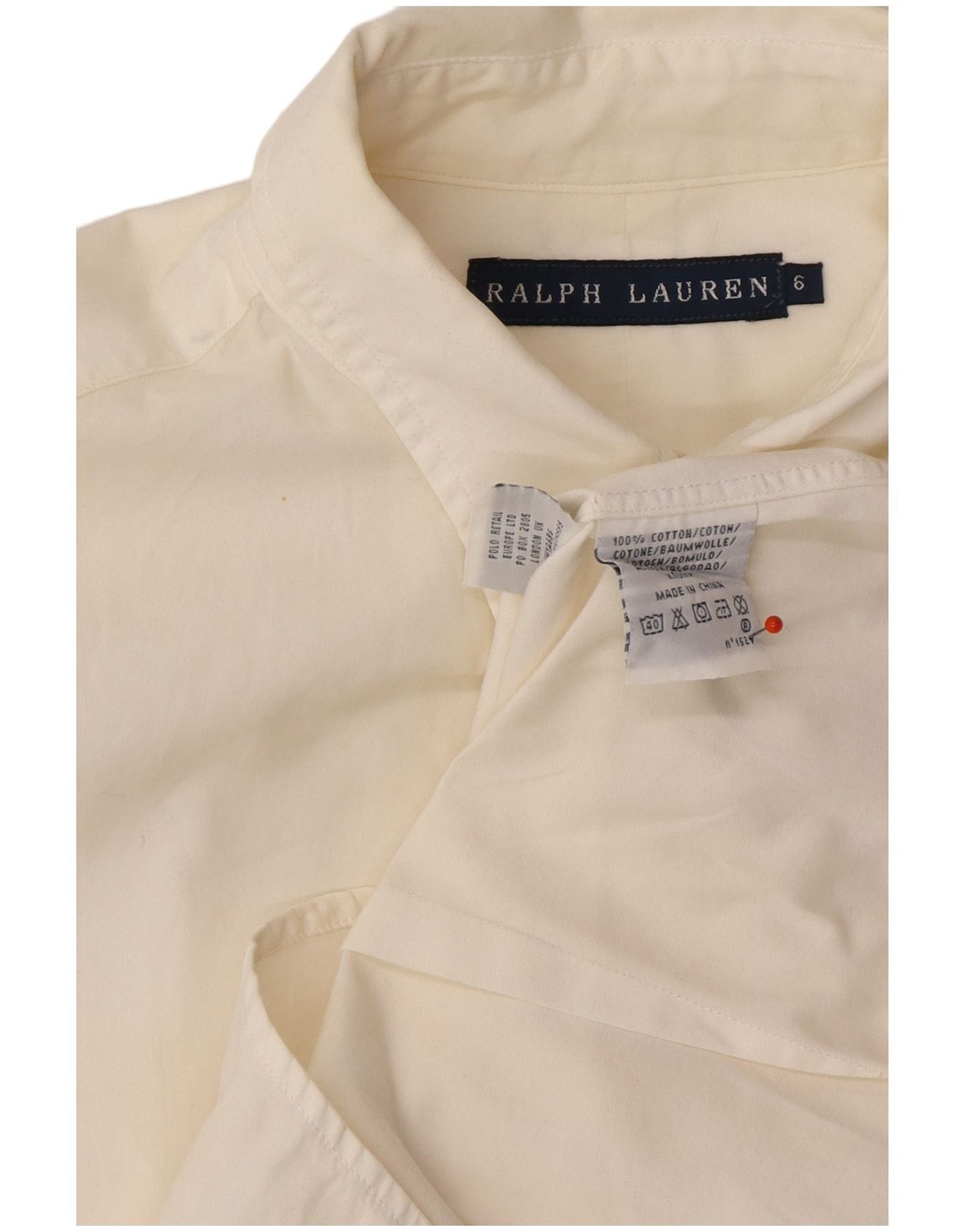 Ralph Lauren Womens Shirt US 6 Medium White Cotton Size XS / US 0-2 / IT 36-38 - 5 Thumbnail