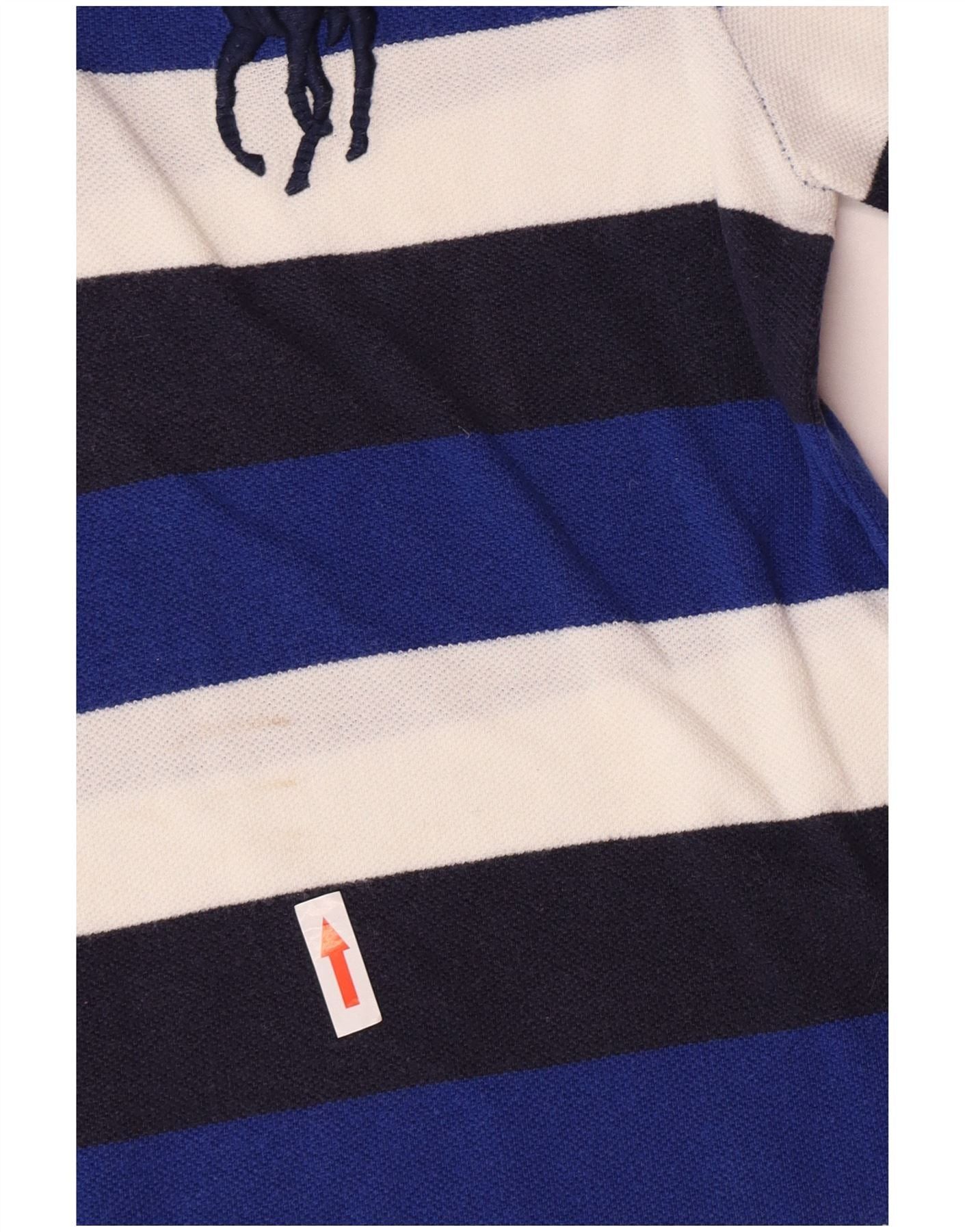 Polo Ralph Lauren Boys Rugby Polo Shirt 10-11 Years Medium Blue Striped Size M / US 6-8 / IT 42-44 - 4 Thumbnail