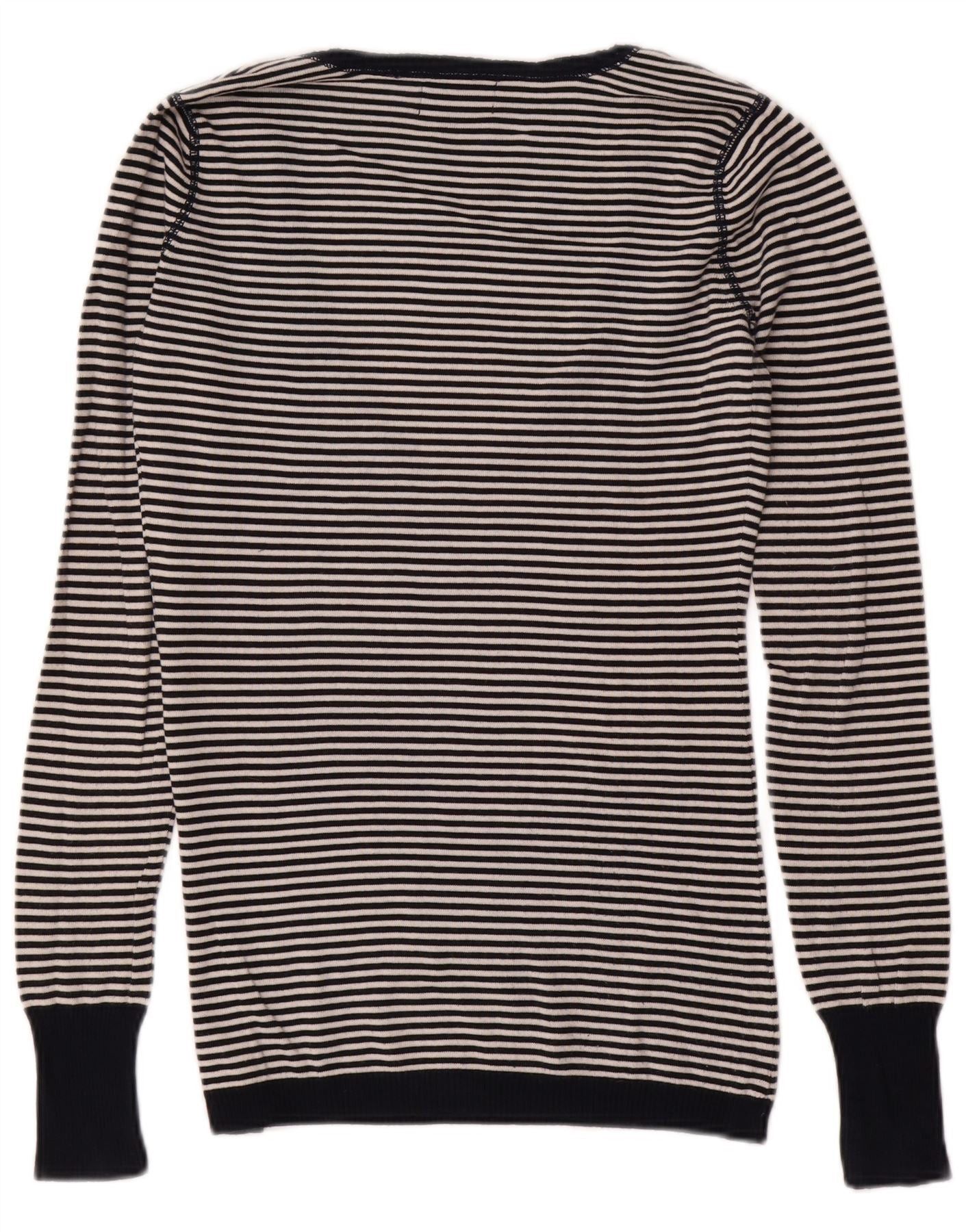 Polo Ralph Lauren Womens V-Neck Jumper Sweater UK 10 Small Navy Blue Size XS / US 0-2 / IT 36-38 - 2 Thumbnail
