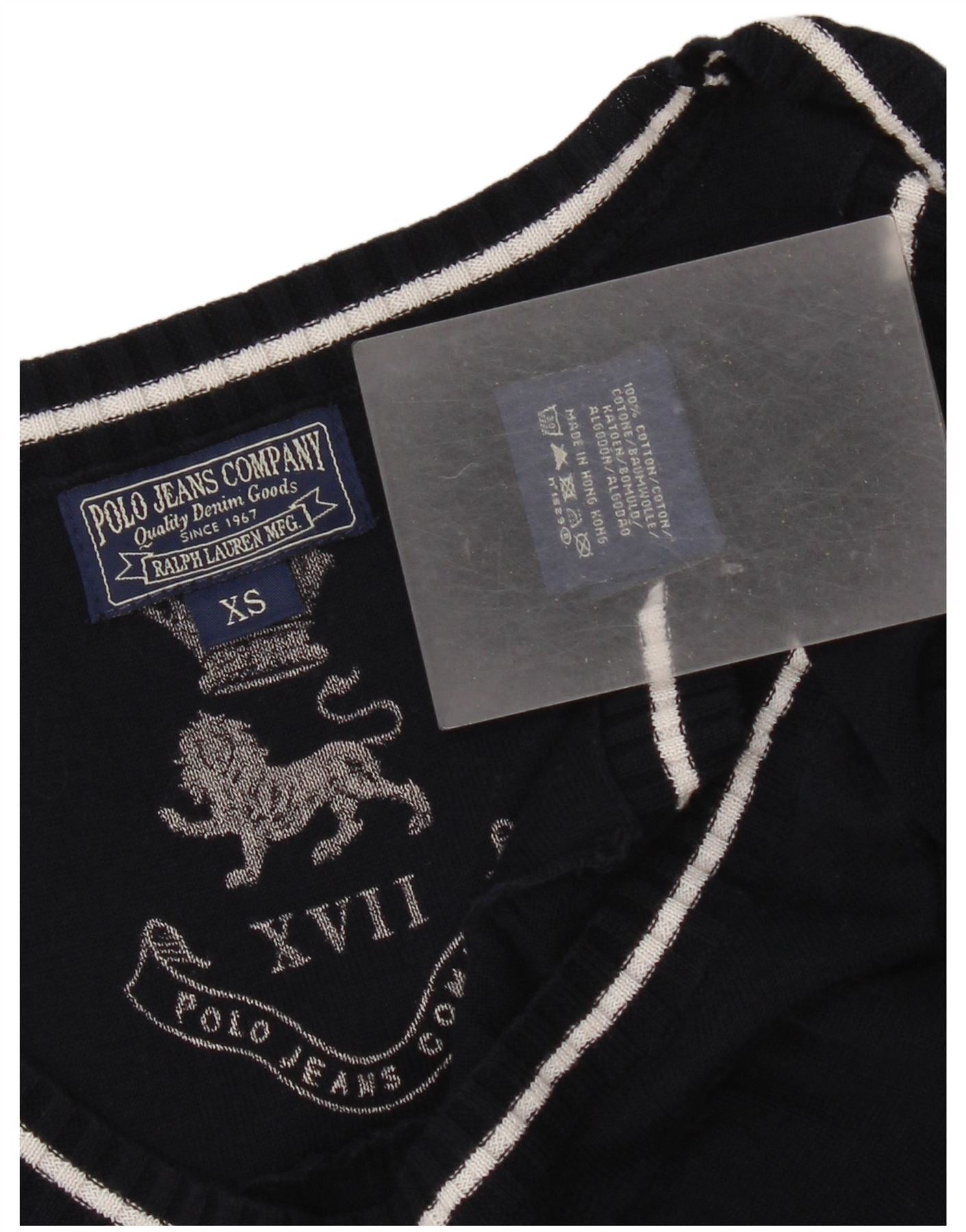 Polo Ralph Lauren Womens Sleeveless Jumper Dress UK 6 XS Navy Blue Cotton Size XXS / US 00 / IT 34 - 3 Thumbnail