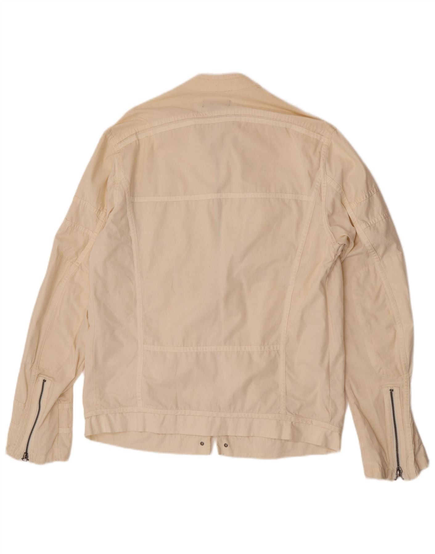Diesel Womens Bomber Jacket UK 18 XL Off White Cotton Size L / US 10 / IT 46 - 2 Thumbnail