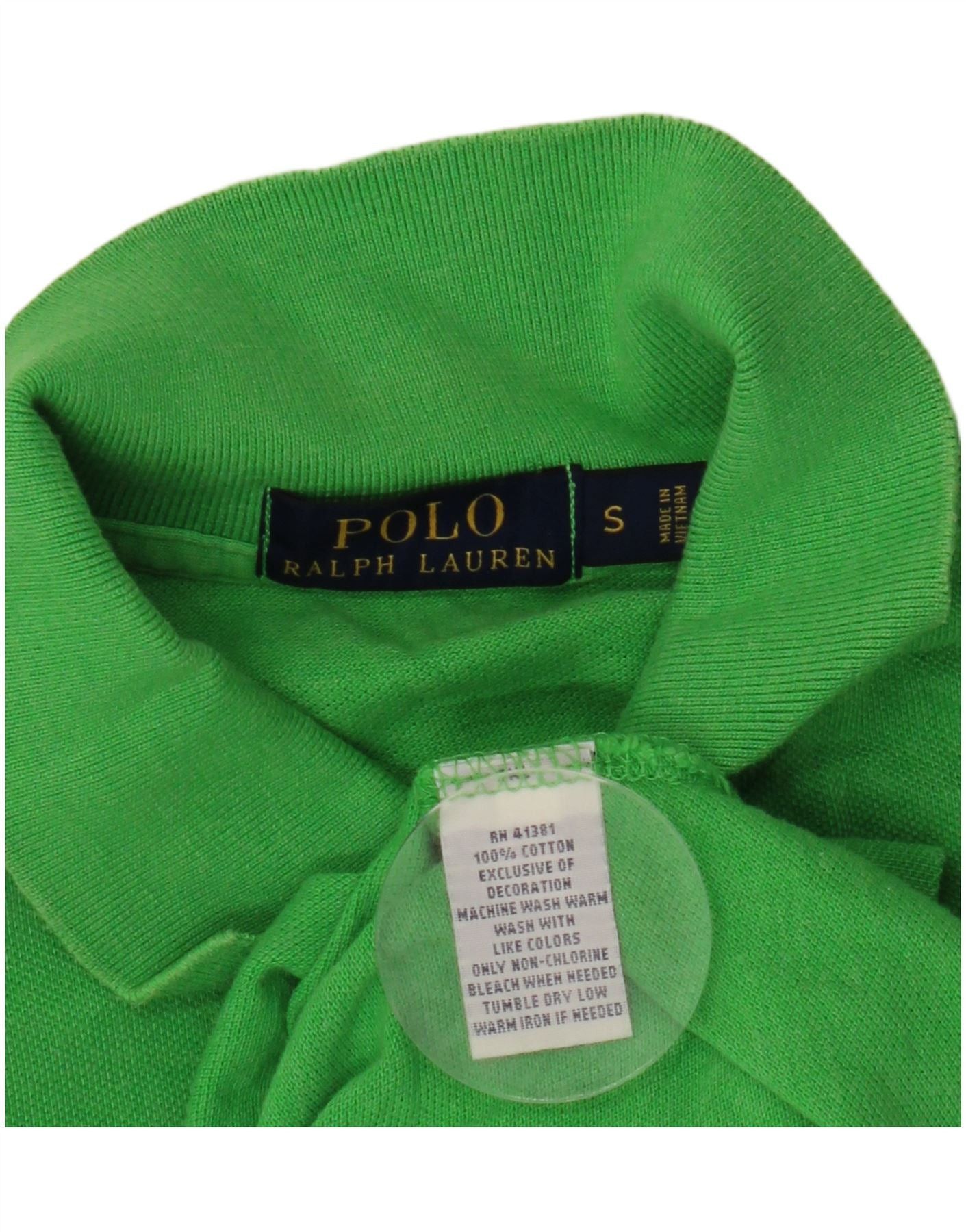 Polo Ralph Lauren Mens Polo Shirt Small Green Cotton Size US S / EU 44-46 / 1 - 4 Thumbnail