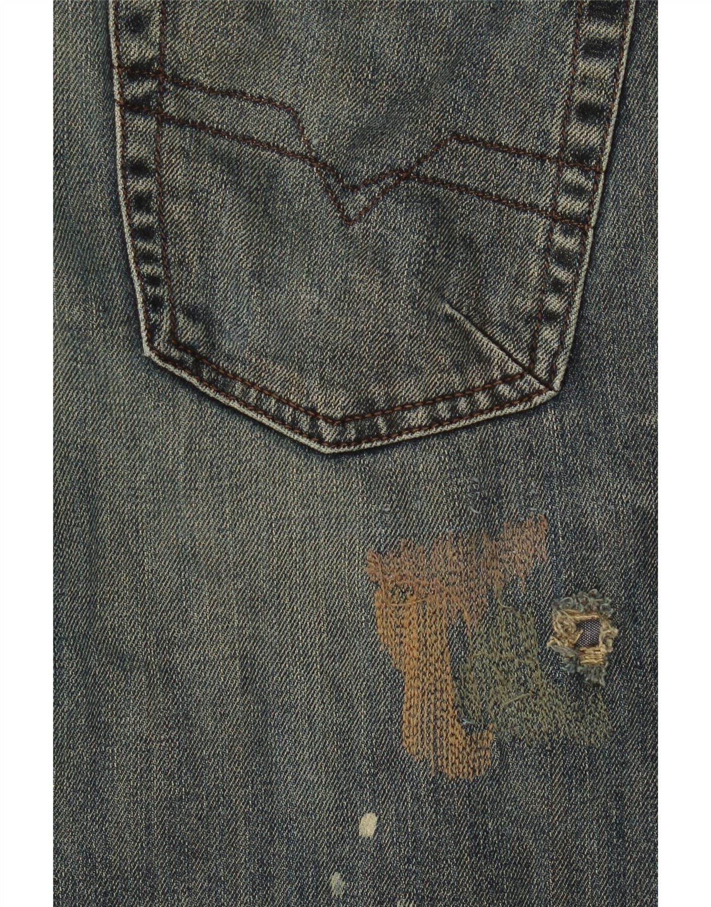 Diesel Womens Shioner Distressed Slim Skinny Jeans W30 L32 Blue Cot Size 42" / US 20 - 3 Thumbnail