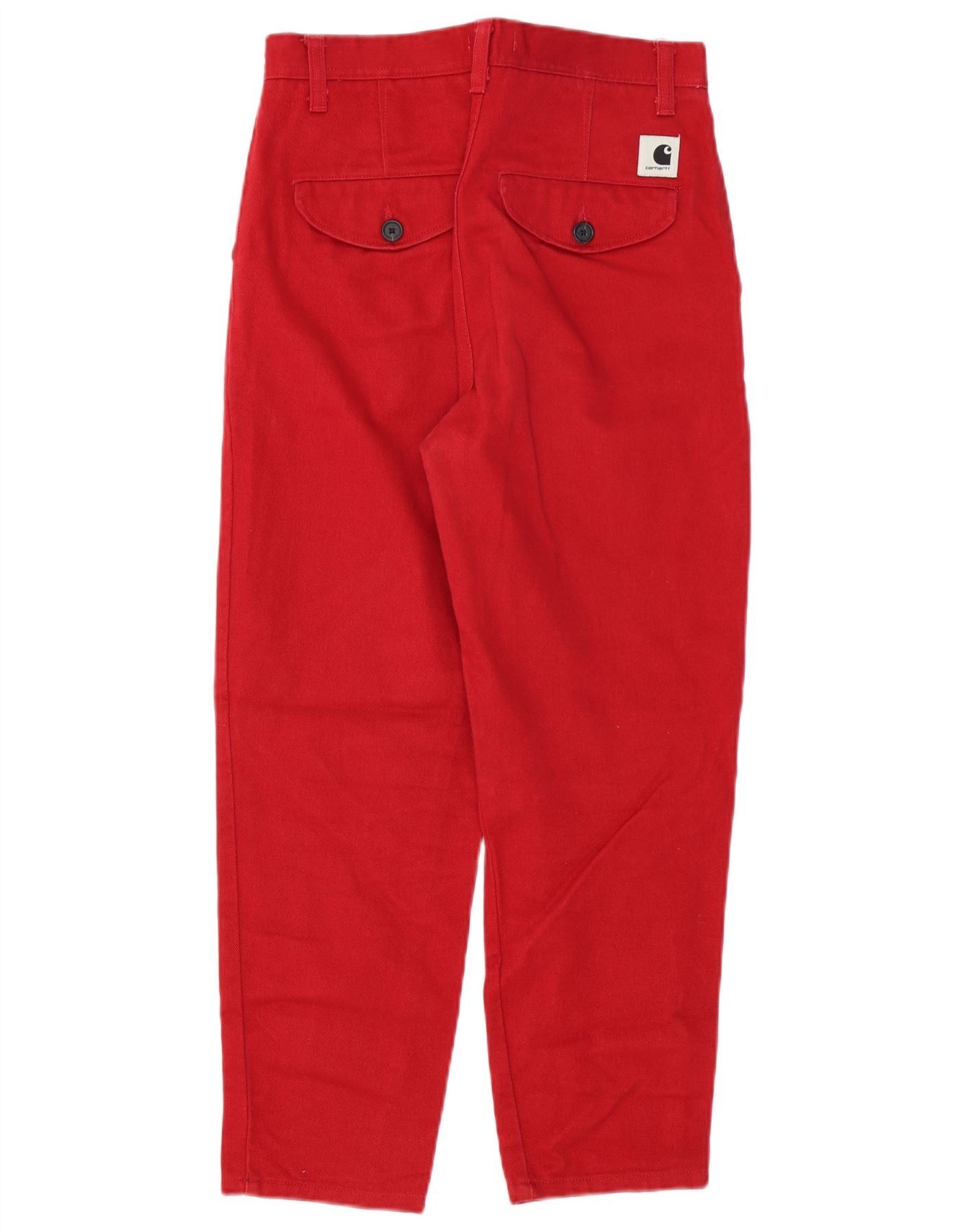 Carhartt Mens Straight Chino Trousers W27 L26 Red Cotton Size US 28 / EU 44 - 2 Thumbnail