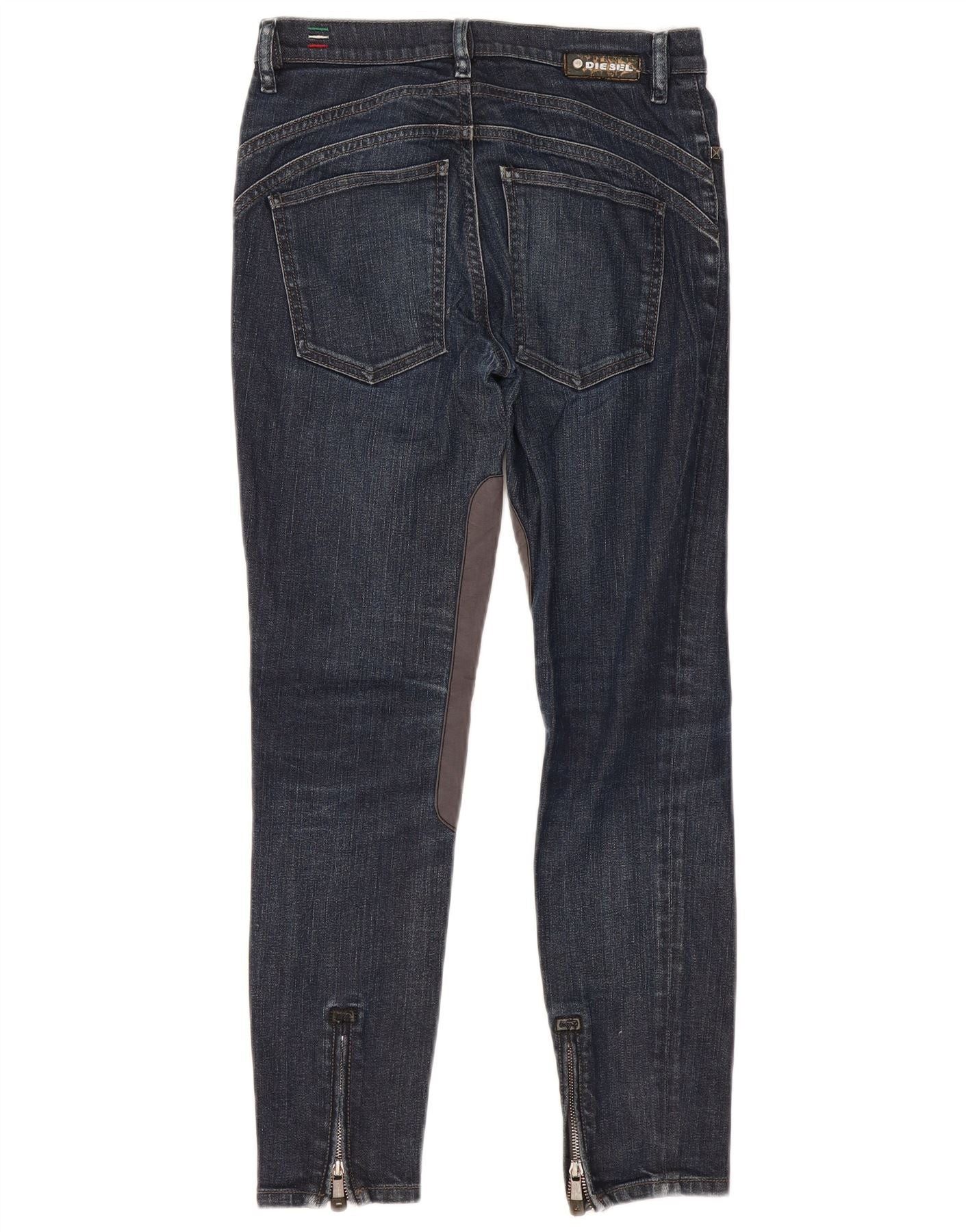 Diesel Womens Skinny Jeans W28 L27 Navy Blue Colourblock Cotton Size 42" / US 20 - 2 Thumbnail