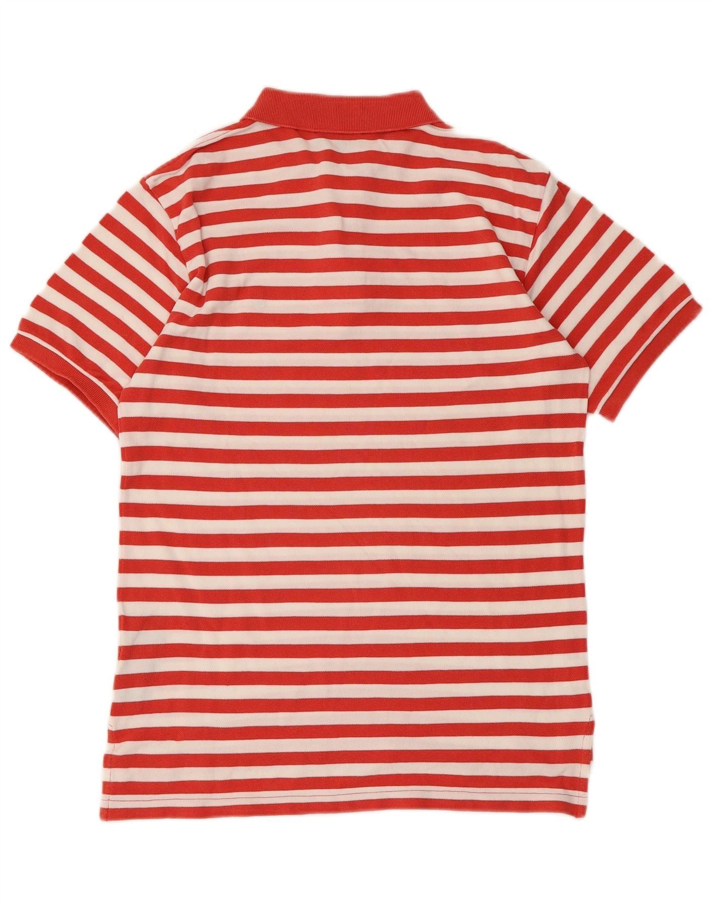 Polo Ralph Lauren Boys Polo Shirt 15-16 Years Large Red Striped Cotton Size ONE SIZE - 2 Thumbnail