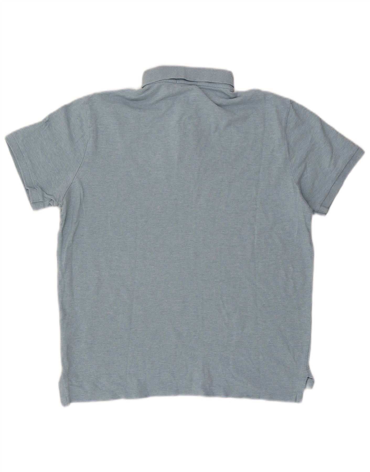 Polo Ralph Lauren Mens Custom Slim Fit Polo Shirt Large Blue Cotton Size US XL / EU 56 / 4 - 2 Thumbnail