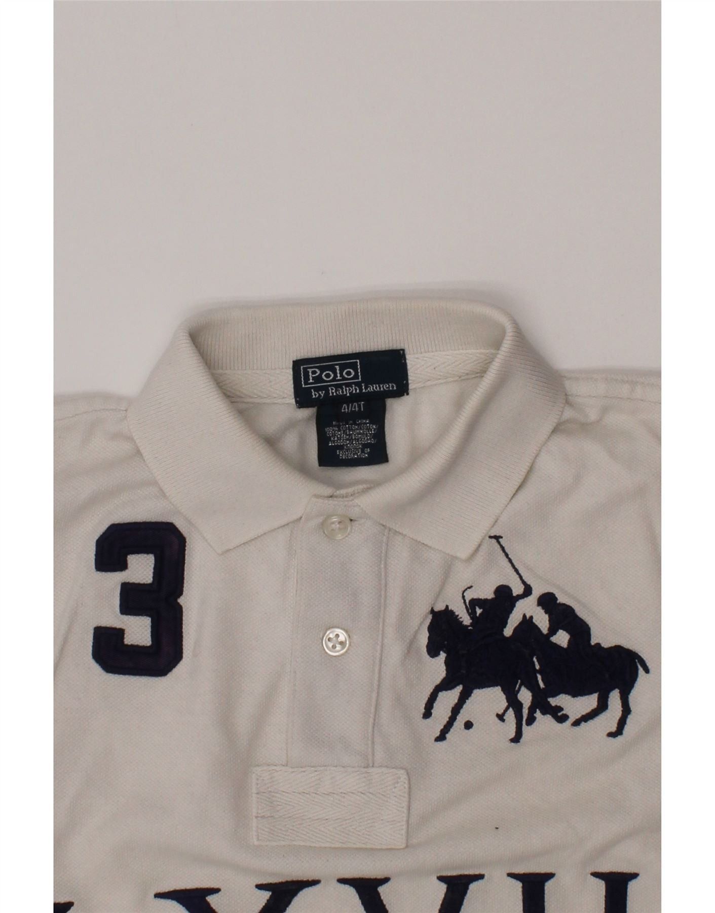 Polo Ralph Lauren Boys Graphic Polo Shirt 3-4 Years White Cotton Size XXS / US 00 / IT 34 - 5 Thumbnail