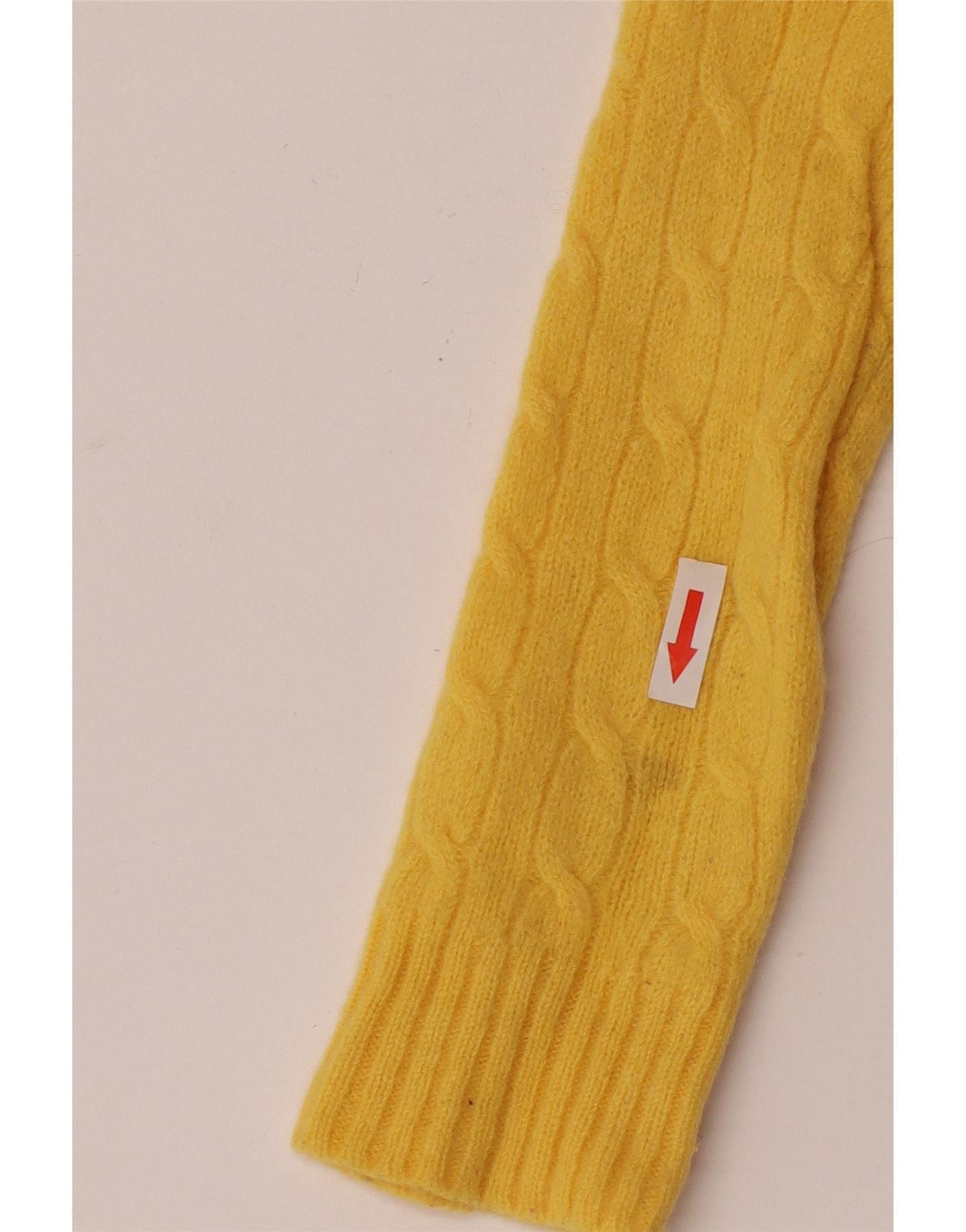 Ralph Lauren Girls V-Neck Jumper Sweater 10-11 Years Medium Yellow Size M / US 6-8 / IT 42-44 - 4 Thumbnail