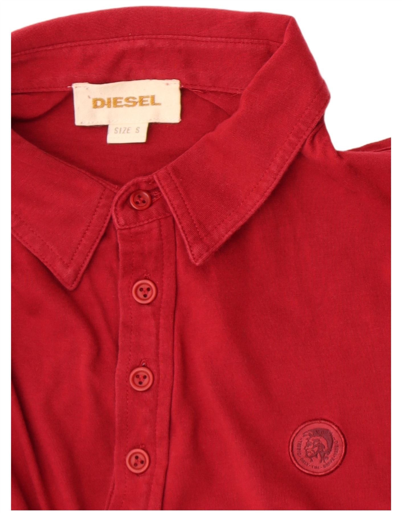 Diesel Mens Polo Shirt Small Burgundy Size US M / EU 48-50 / 2 - 4 Thumbnail