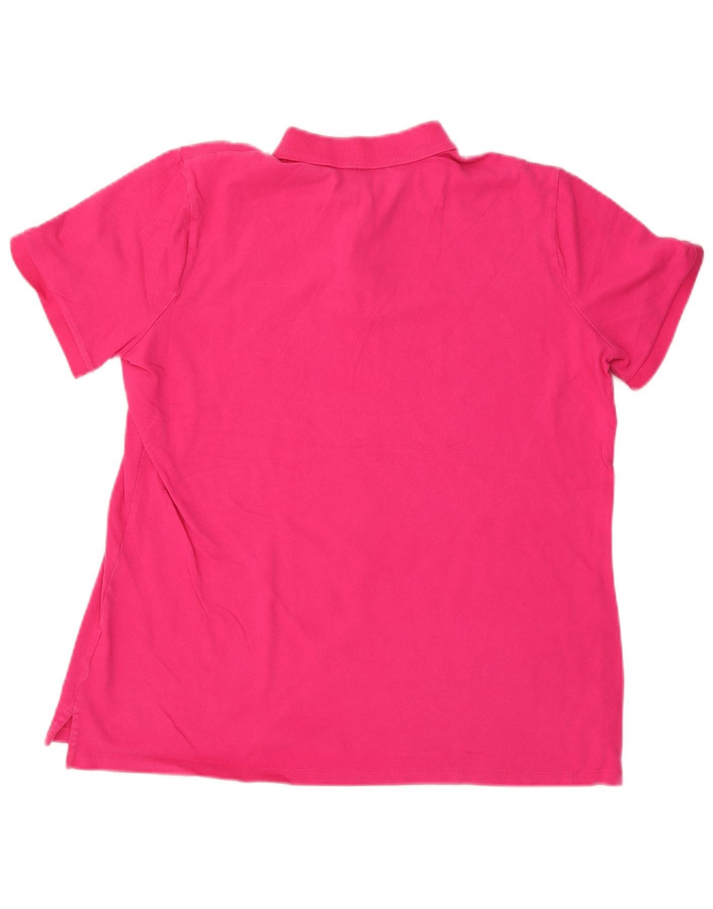 Ralph Lauren Womens Polo Shirt UK 18 XL Pink Cotton Size XL / US 12-14 / IT 48-50 - 2 Thumbnail