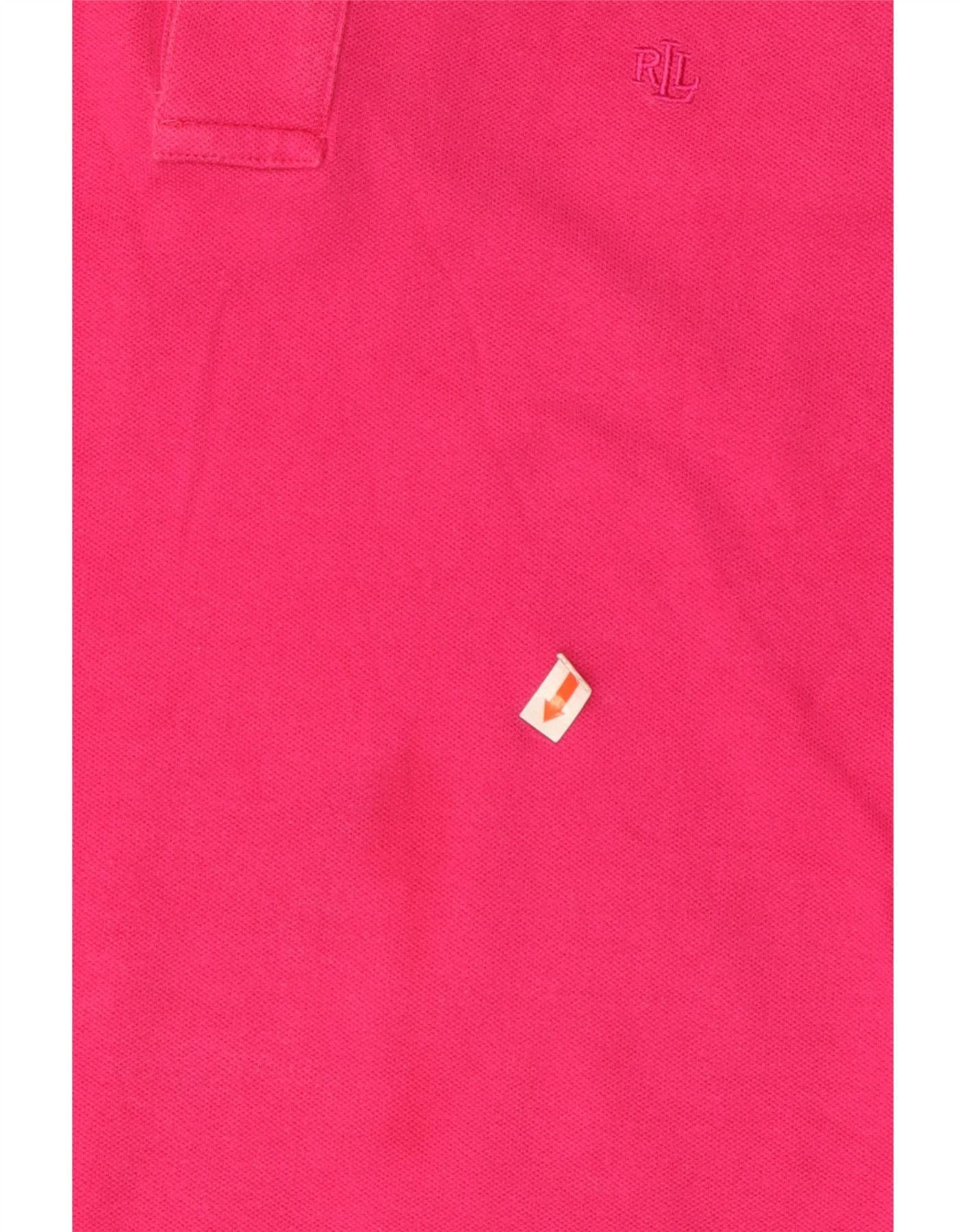 Ralph Lauren Womens Polo Shirt UK 18 XL Pink Cotton Size XL / US 12-14 / IT 48-50 - 3 Thumbnail