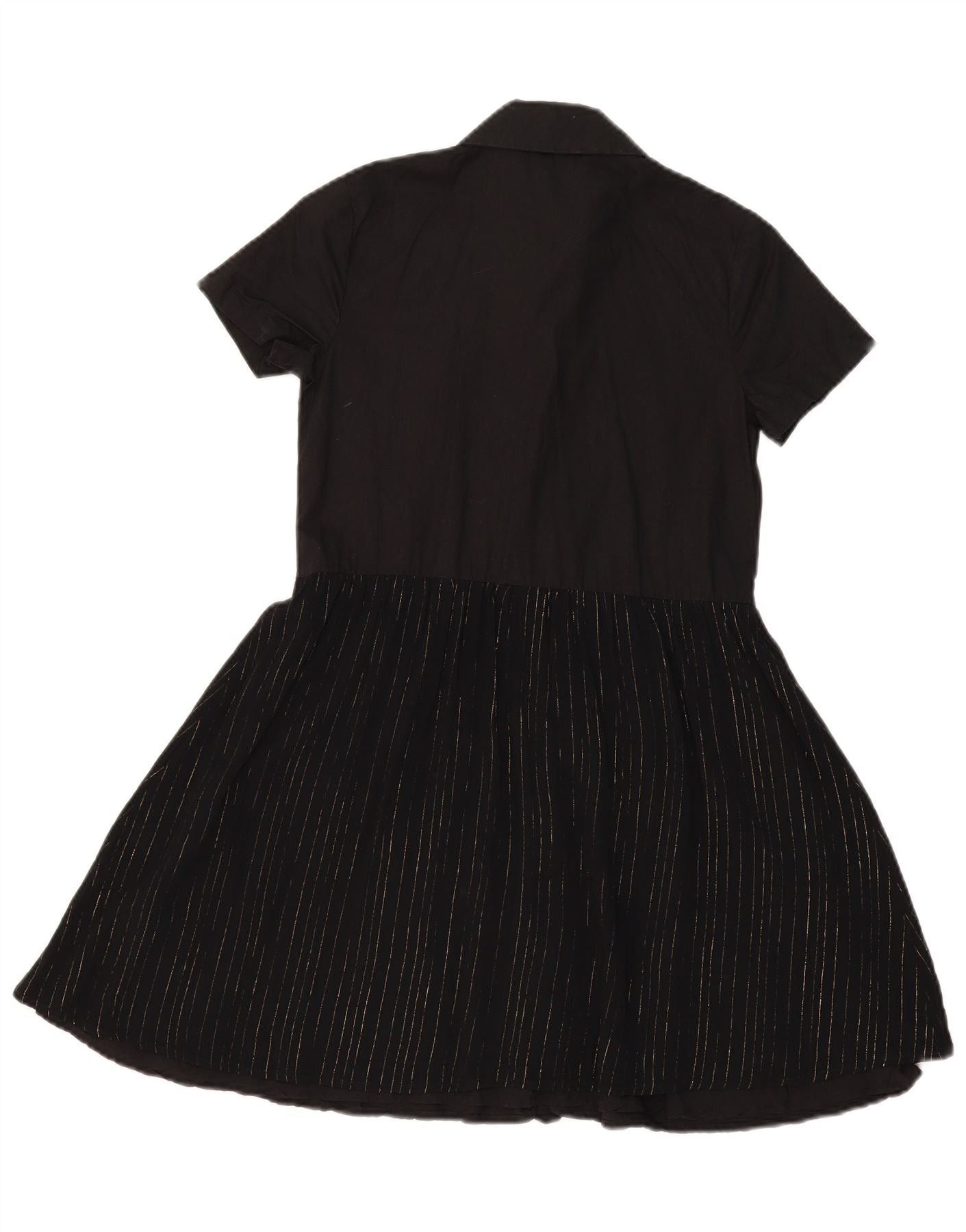 Diesel Girls A-Line Dress 11-12 Years Black Striped Rayon Size XXS / US 00 / IT 34 - 2 Thumbnail