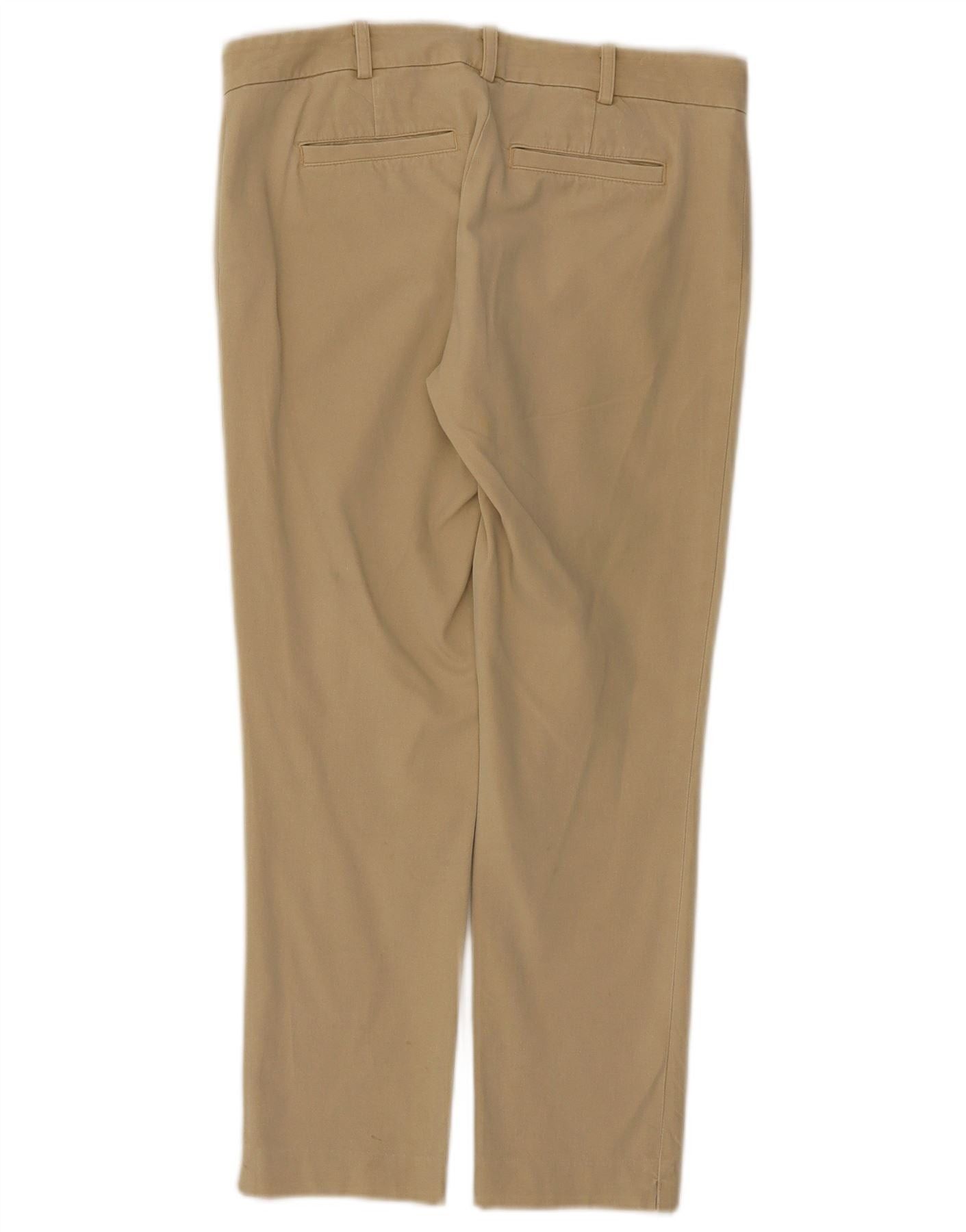 Ralph Lauren Womens Slim Casual Trousers US 2 XS W30 L25 Beige Cotton Size 24" / US 00 / IT 34 - 2 Thumbnail