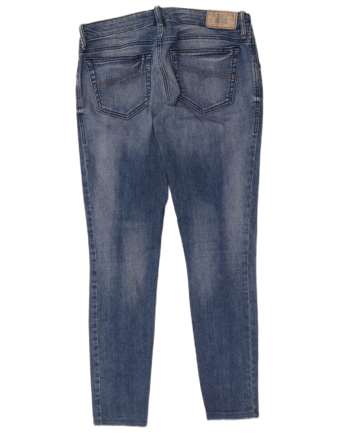 Diesel Womens Grupee Low Waist Super Slim Skinny Jeans W29 L30 Blue Size 42" / US 20 - 2 Thumbnail