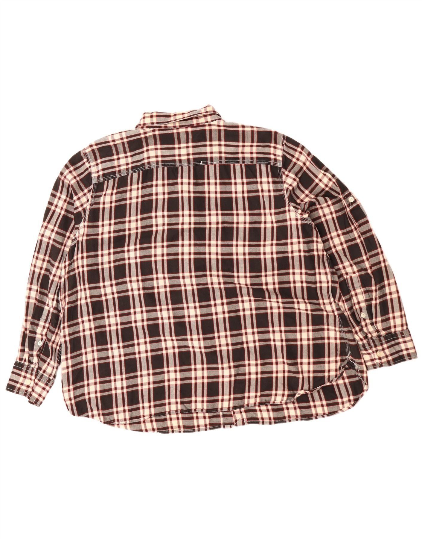 Ralph Lauren Womens Overd Flannel Shirt UK 20 2XL Brown Check Cotton Size XL / US 12-14 / IT 48-50 - 2 Thumbnail