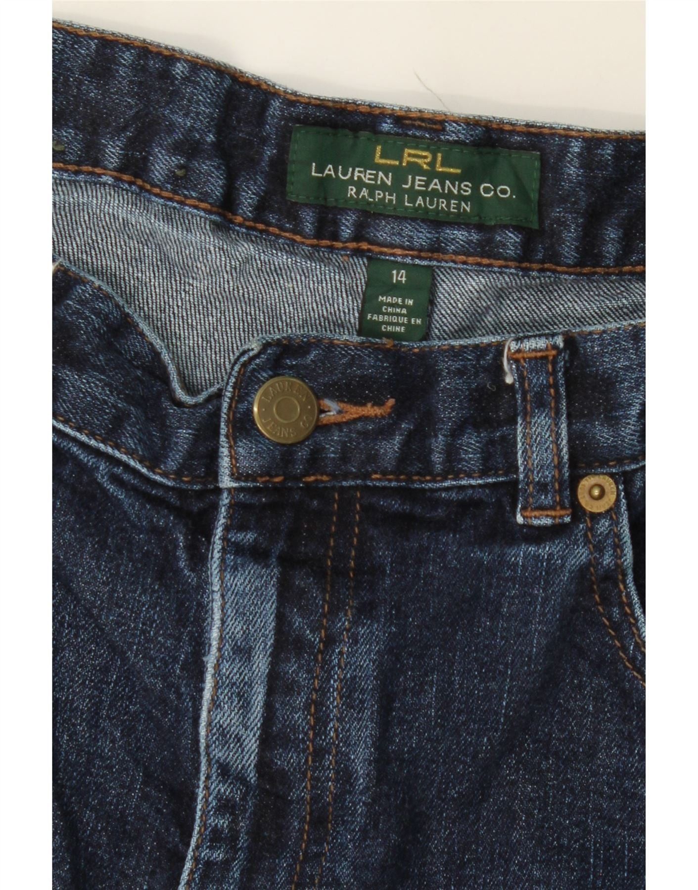 Ralph Lauren Womens Straight Jeans US 14 XL W34 L28 Blue Cotton Size 24" / US 00 / IT 34 - 3 Thumbnail