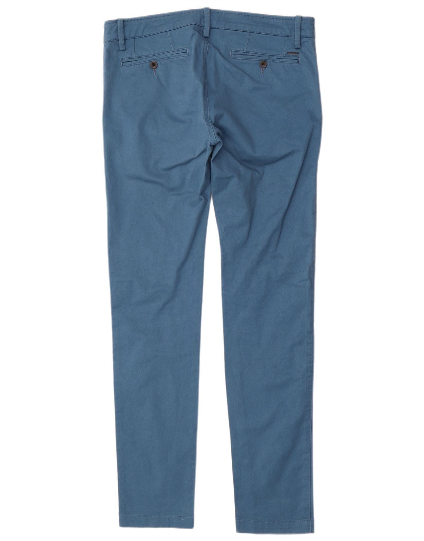 Diesel Mens Skinny Chino Trousers W32 L32 Blue Cotton Size US 32 / EU 48 - 2 Thumbnail