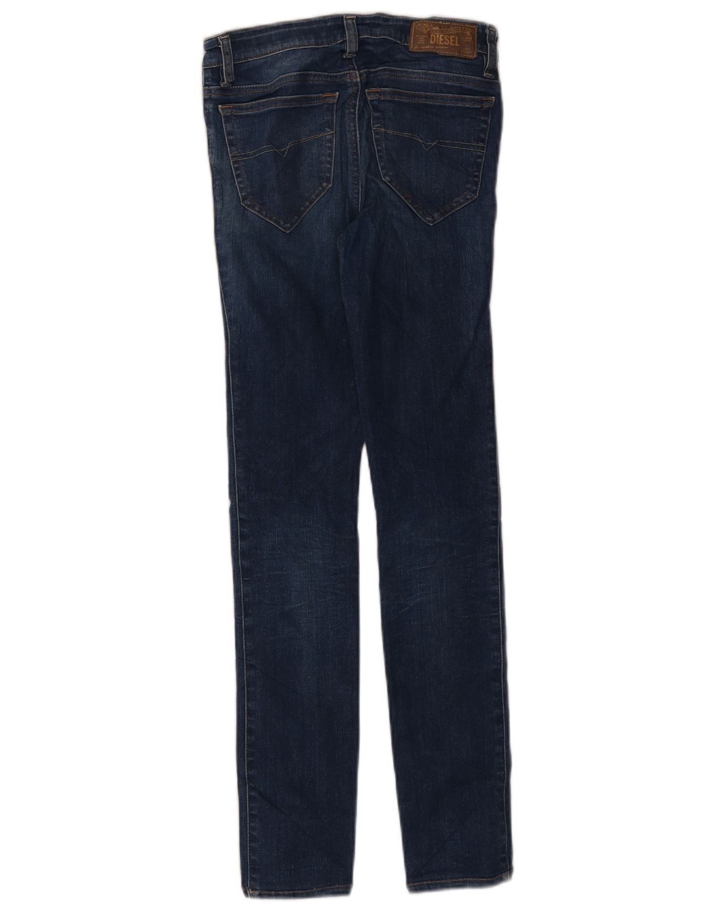 Diesel Womens Skinzee Low Waist Super Slim Skinny Jeans W25 L27 Blu Size 25" / US 0 / IT 36 - 2 Thumbnail
