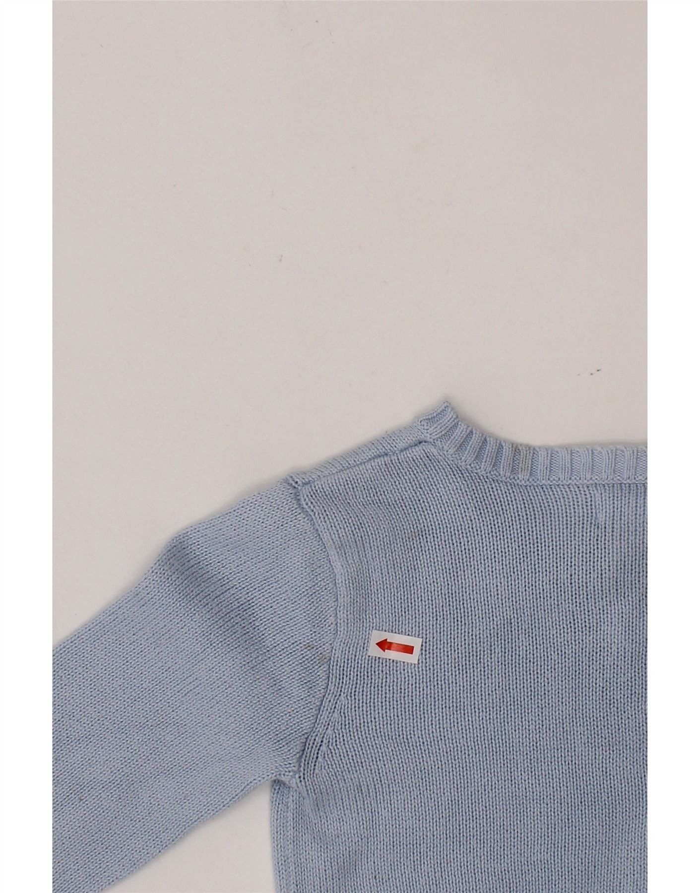 Ralph Lauren Baby Boys V-Neck Jumper Sweater 6-9 Months Blue Cotton Size XS / US 0-2 / IT 36-38 - 3 Thumbnail