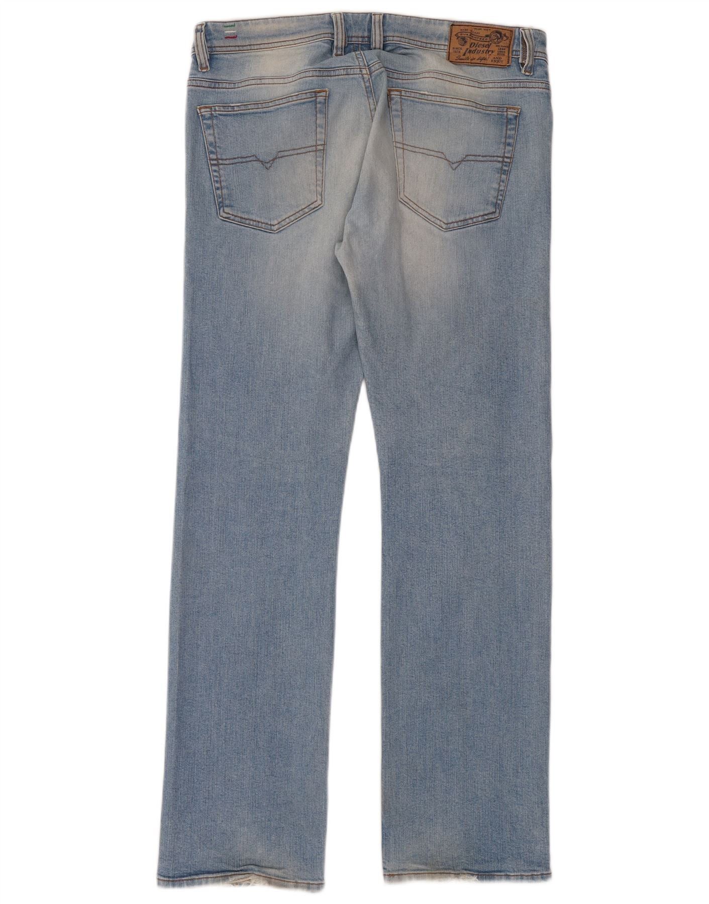 Diesel Mens Viker Straight Jeans W34 L32 Blue Cotton Size US 34 / EU 50 - 2 Thumbnail