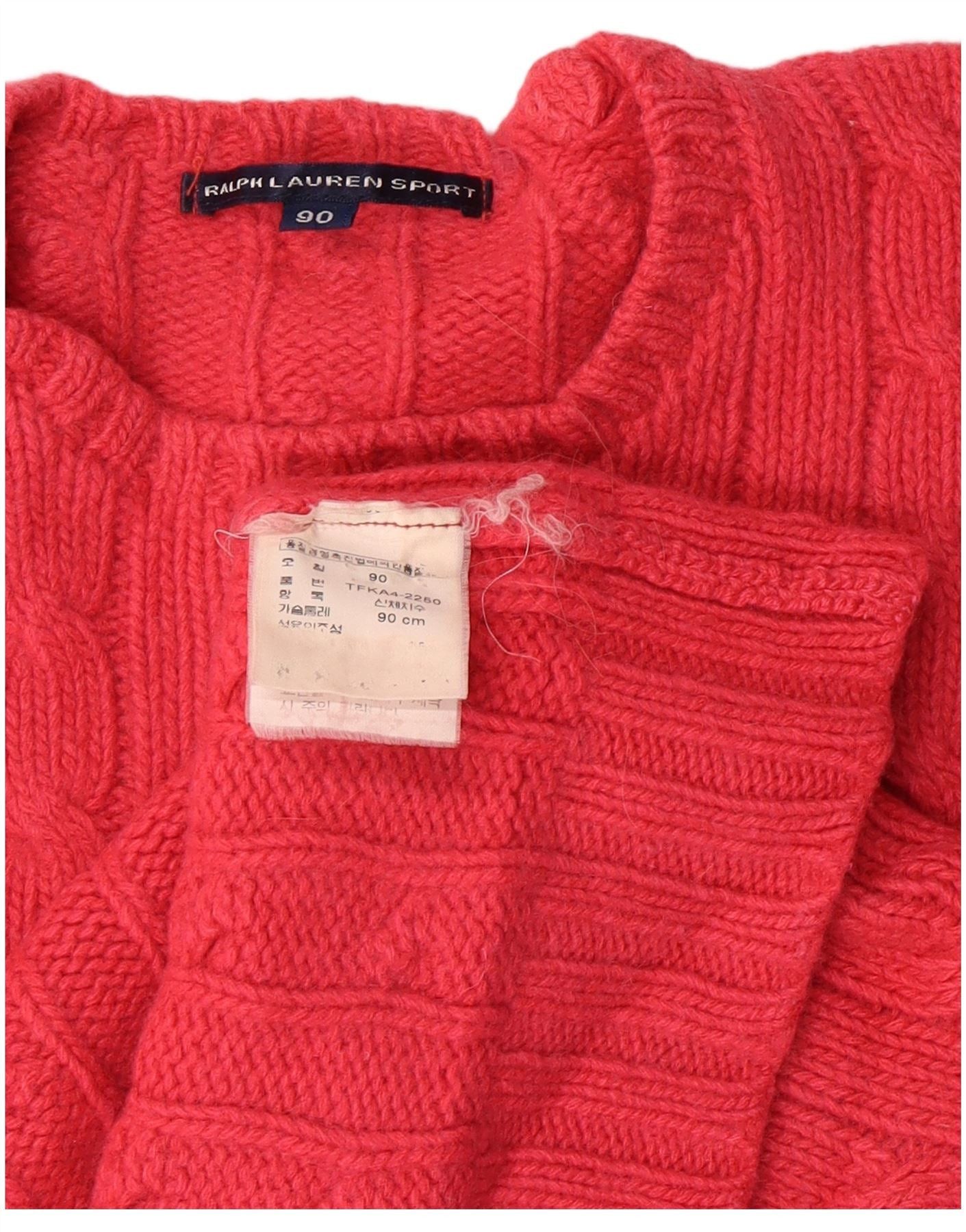 Ralph Lauren Girls Crew Neck Jumper Sweater 9-10 Years Pink Size ONE SIZE - 3 Thumbnail
