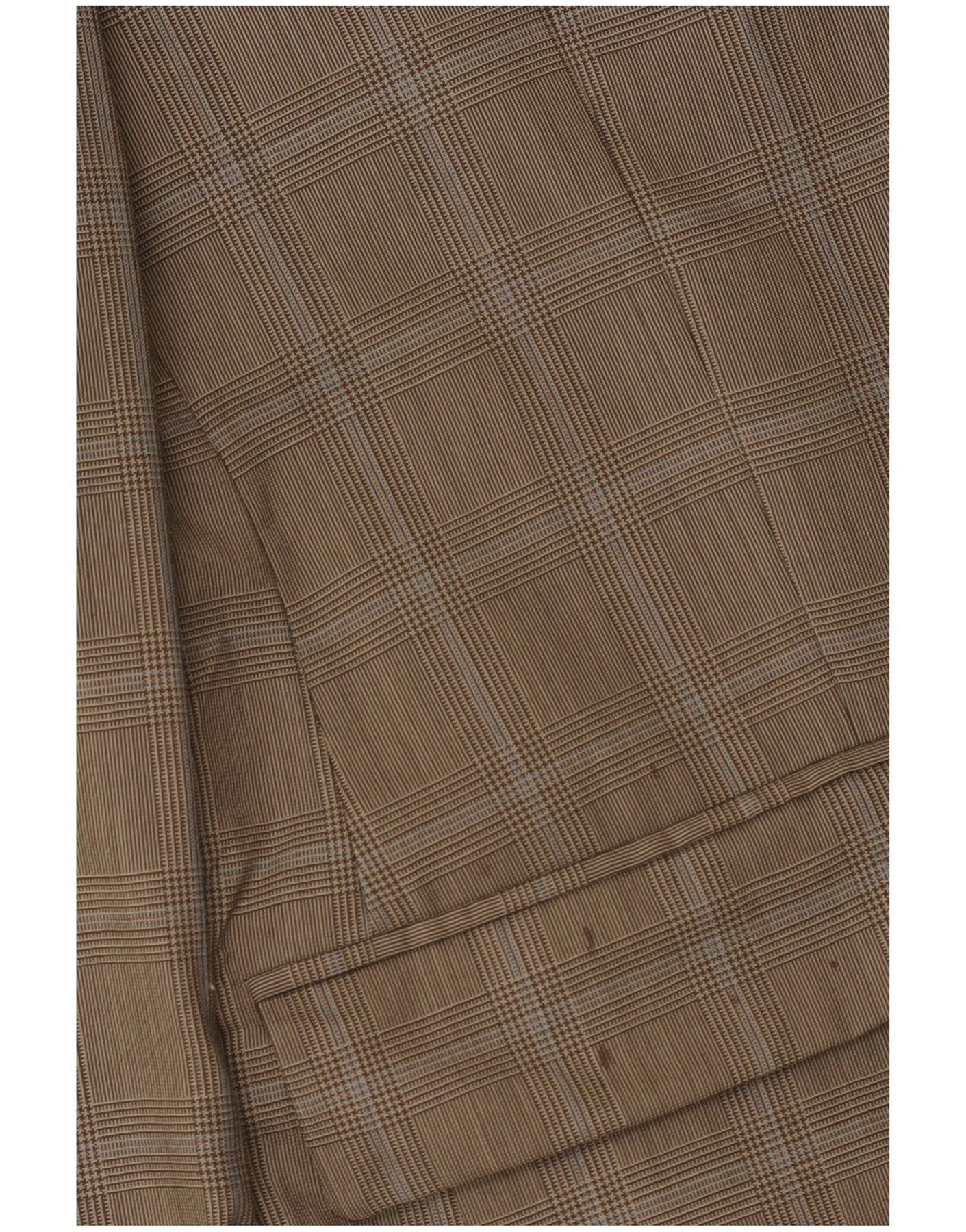 Chaps Ralph Lauren Mens 3 Button Blazer Jacket UK 40 Large Khaki Check Size US XL / EU 56 / 4 - 3 Thumbnail