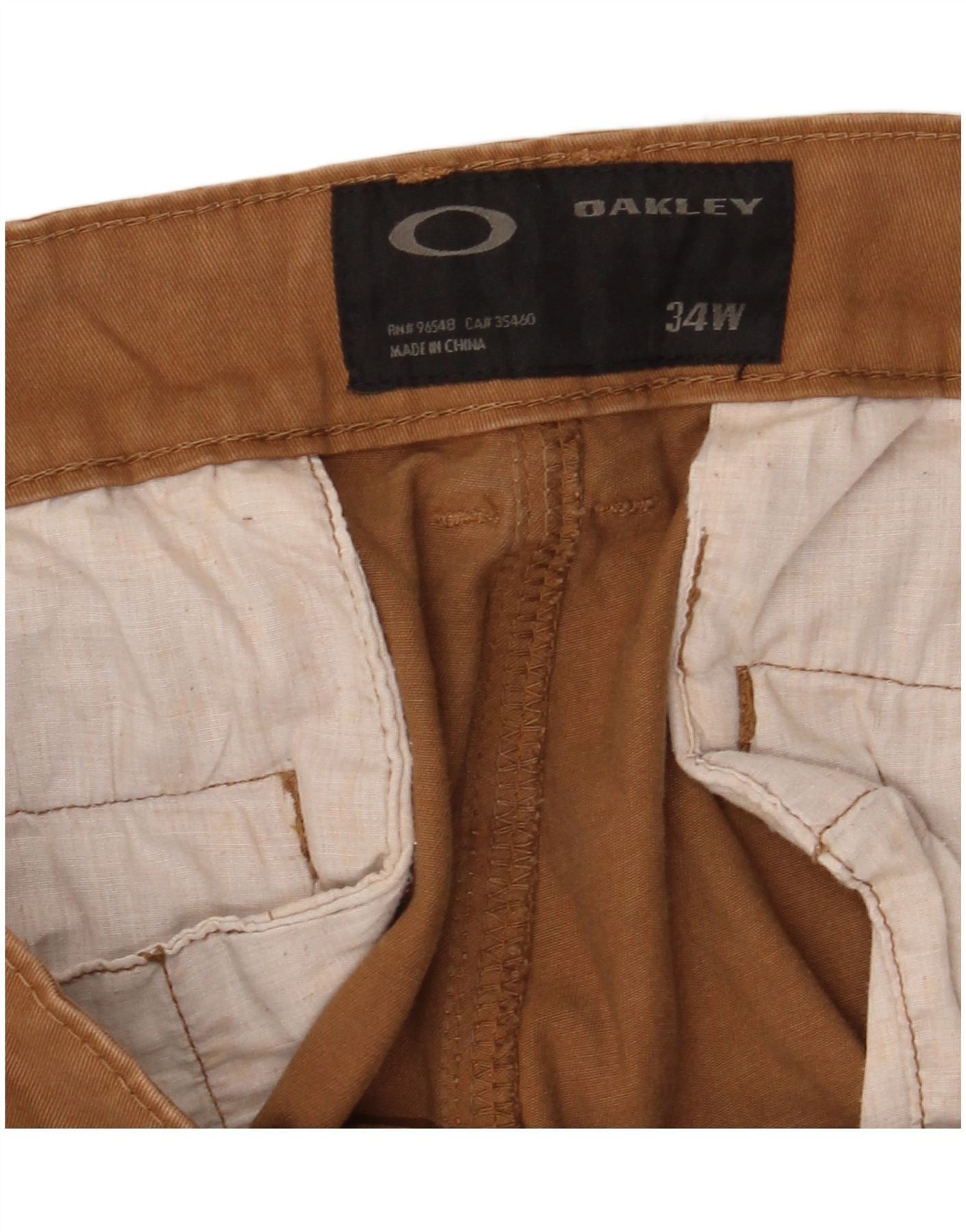 Oakley Mens Straight Chino Trousers W34 L33 Brown Size US 34 / EU 50 - 6 Thumbnail