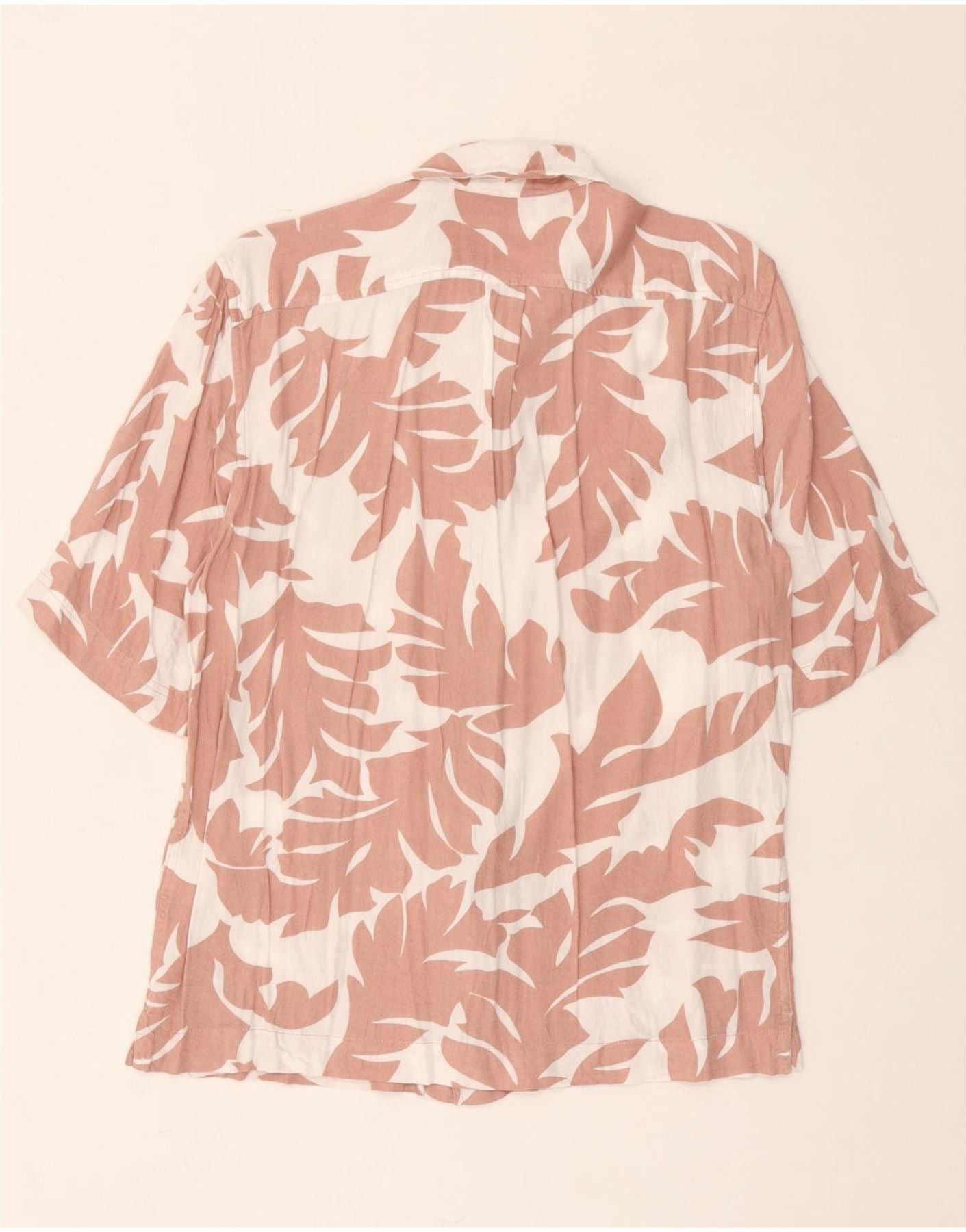Diesel Mens Short Sleeve Shirt Large White Floral Rayon Size US L / EU 52-54 / 3 - 2 Thumbnail