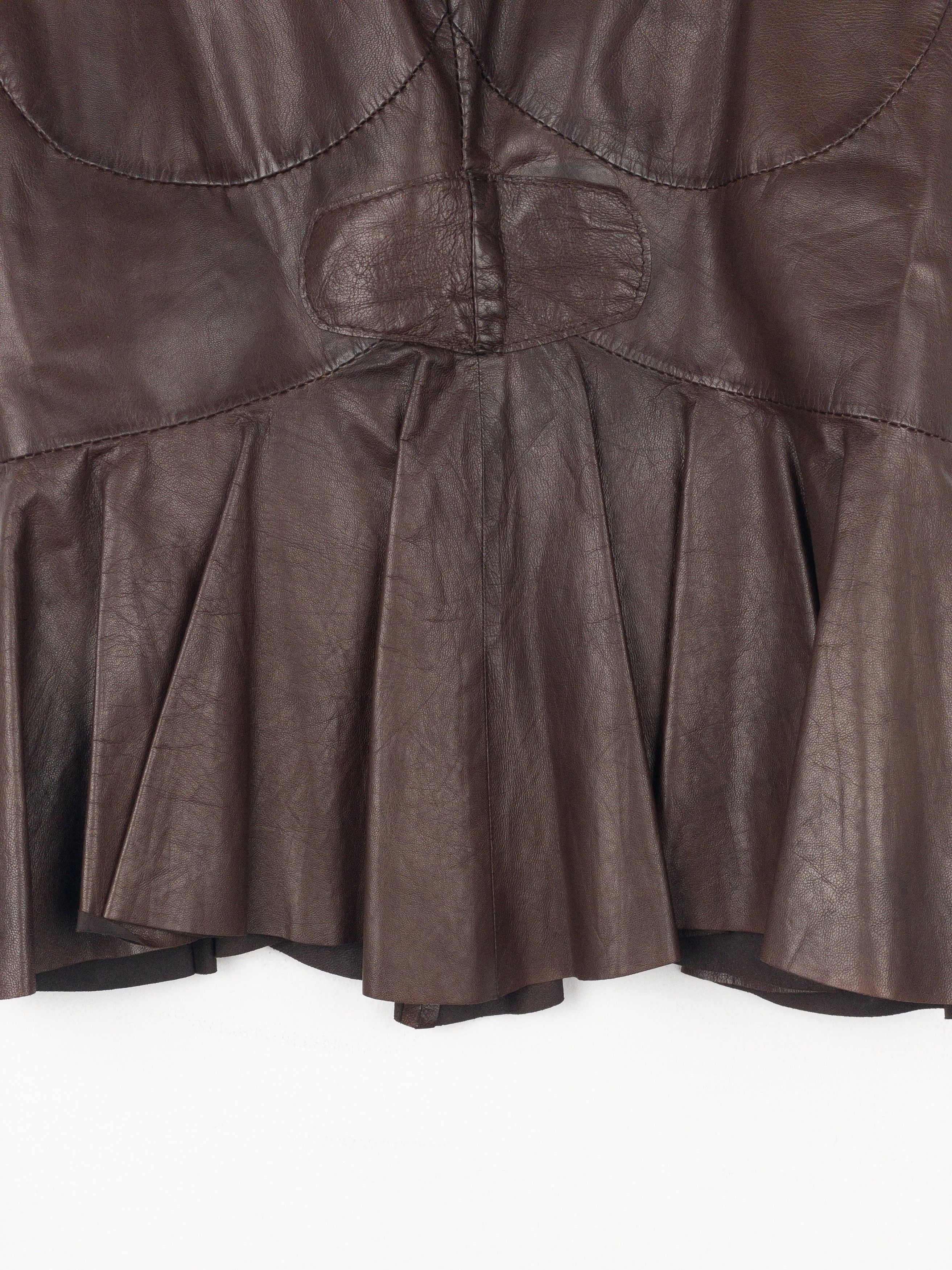Yves Saint Laurent Rive Gauche by Tom Ford SS03 ‘Anatomic’ Leather Ruffle Merma Size 27" / US 4 / IT 40 - 6 Thumbnail