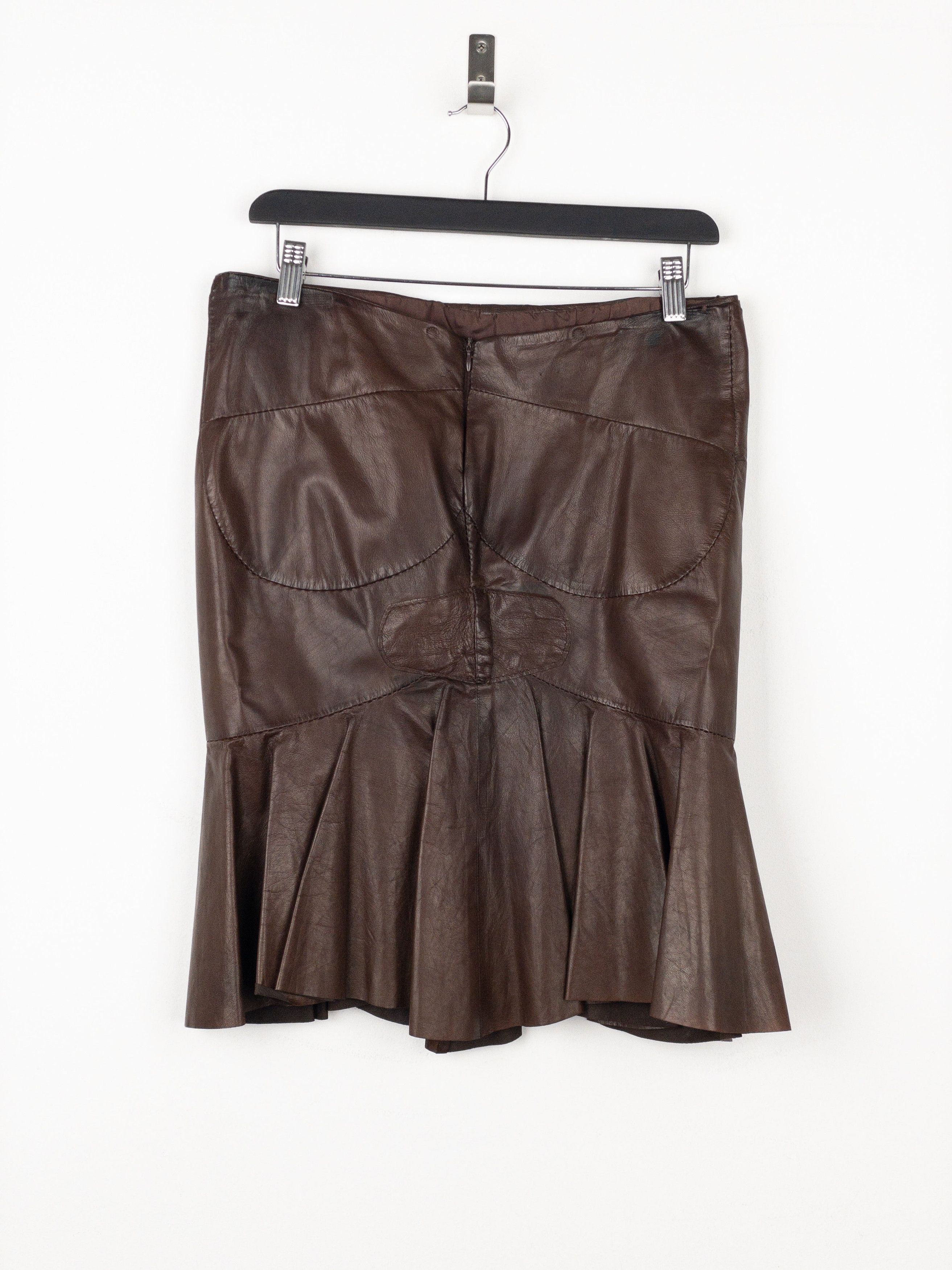 Yves Saint Laurent Rive Gauche by Tom Ford SS03 ‘Anatomic’ Leather Ruffle Merma Size 27" / US 4 / IT 40 - 2 Thumbnail