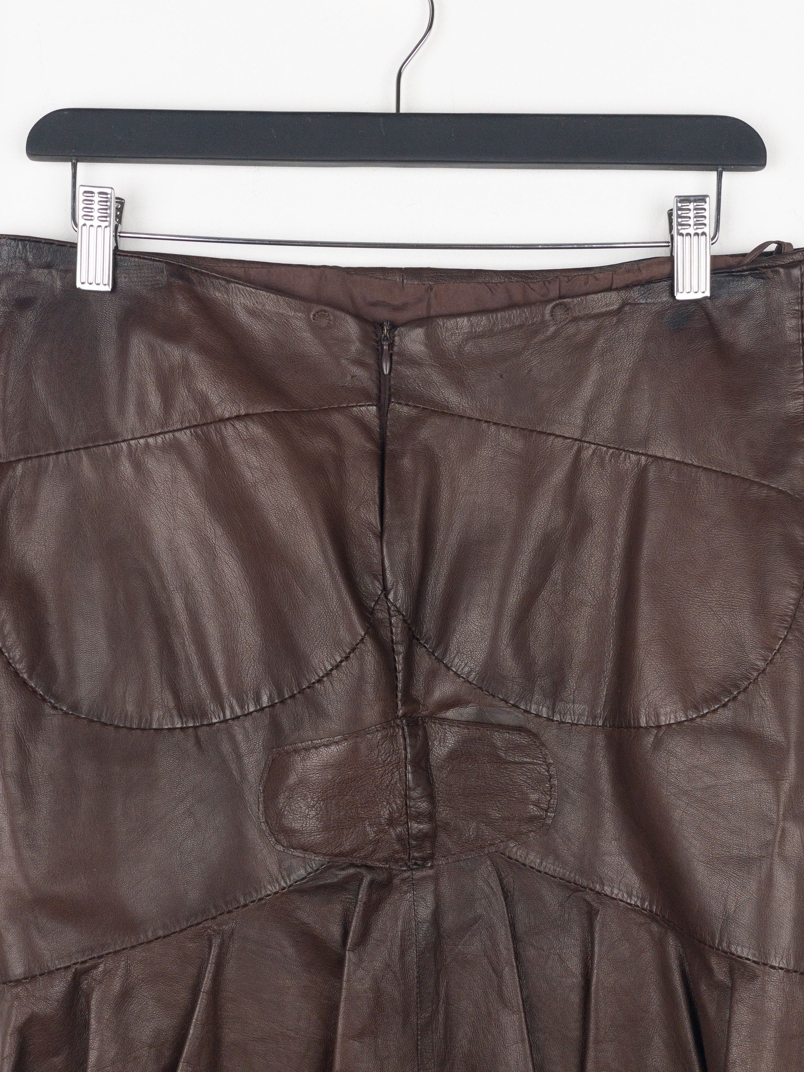 Yves Saint Laurent Rive Gauche by Tom Ford SS03 ‘Anatomic’ Leather Ruffle Merma Size 27" / US 4 / IT 40 - 5 Thumbnail
