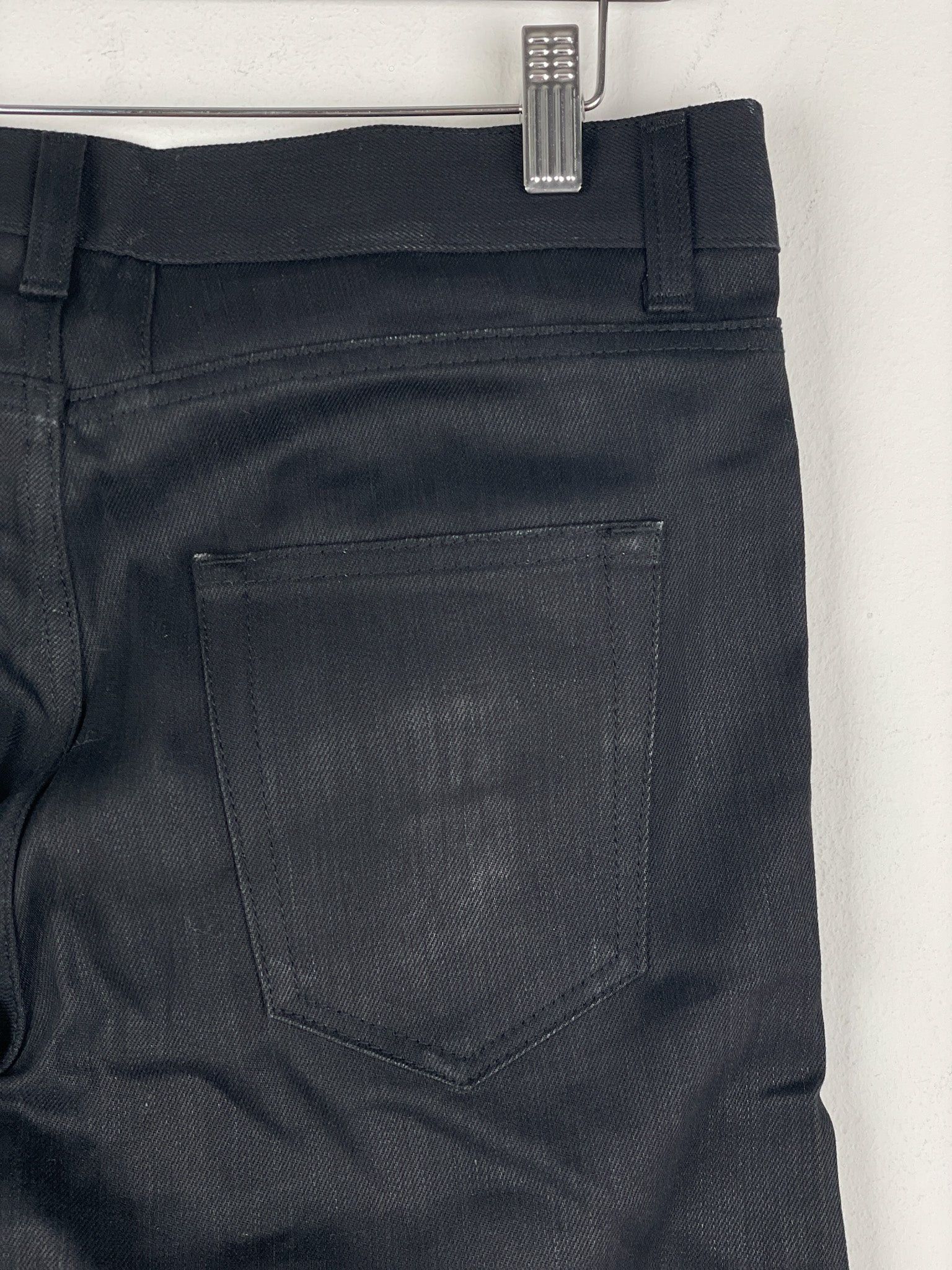 Saint Laurent Paris Saint Laurent D02 Distressed Knife-Cut Coated Denim Jeans Size US 30 / EU 46 - 11 Thumbnail