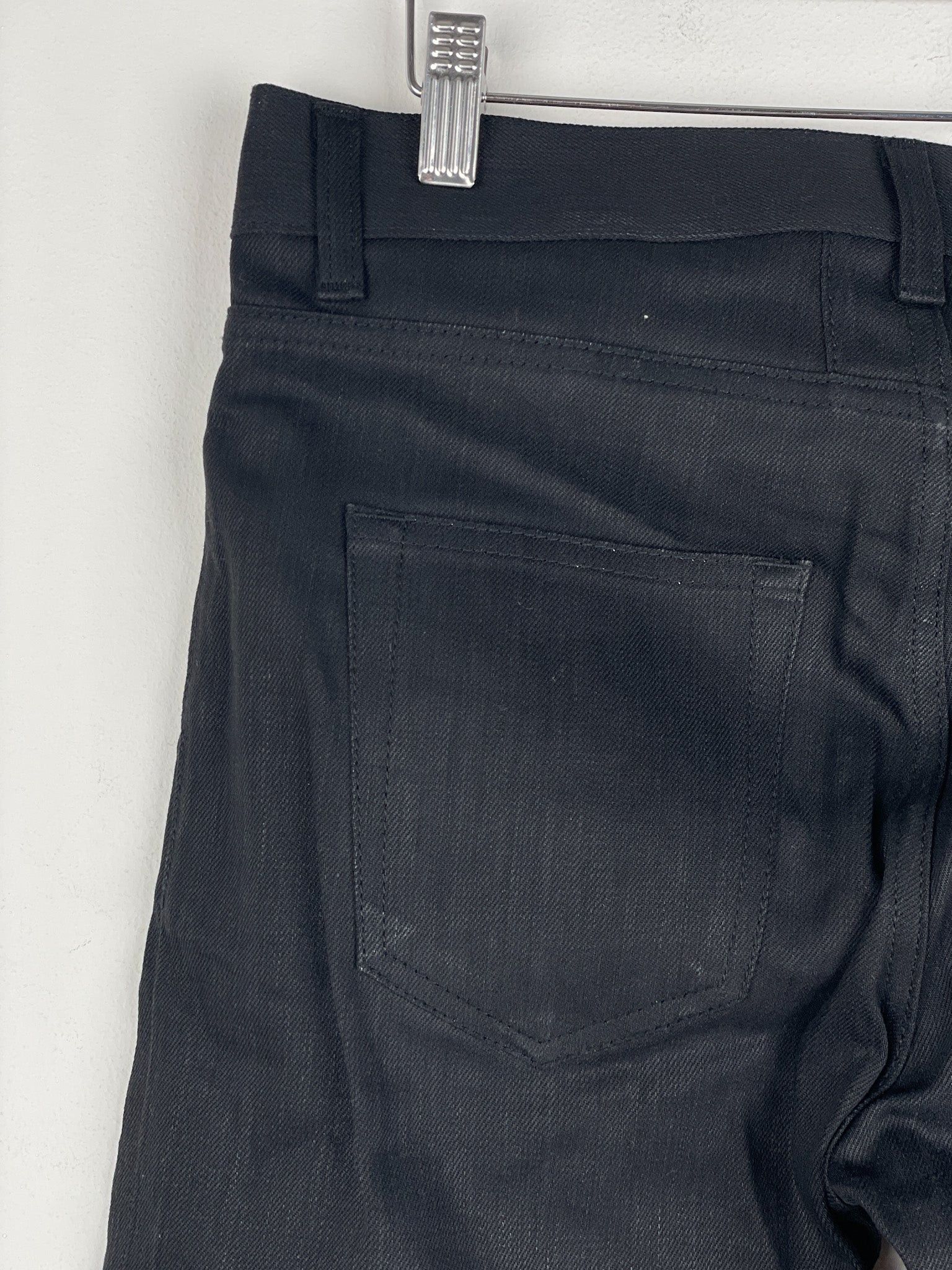 Saint Laurent Paris Saint Laurent D02 Distressed Knife-Cut Coated Denim Jeans Size US 30 / EU 46 - 10 Thumbnail