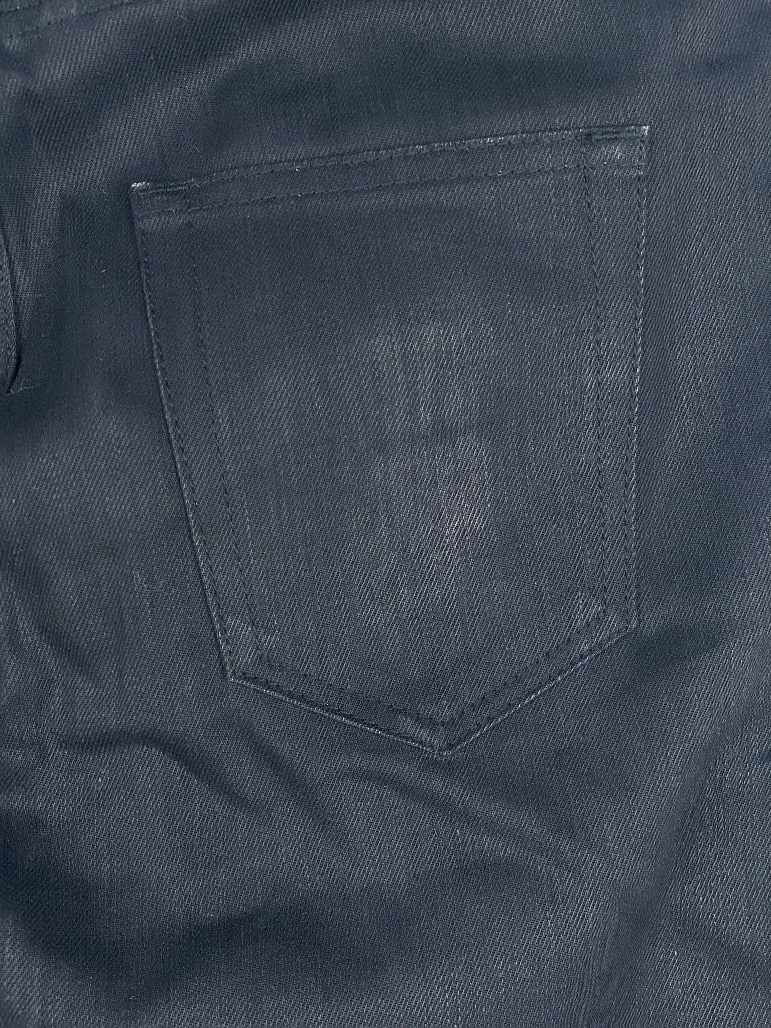Saint Laurent Paris Saint Laurent D02 Distressed Knife-Cut Coated Denim Jeans Size US 30 / EU 46 - 12 Thumbnail