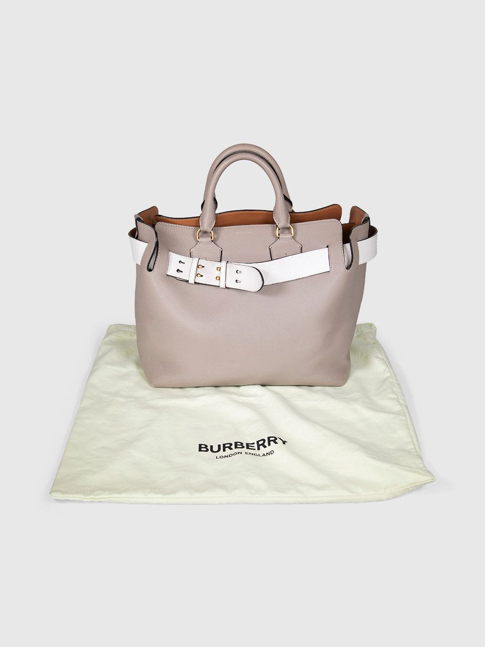 Burberry Grey Leather The Belt Bag Size ONE SIZE - 3 Thumbnail