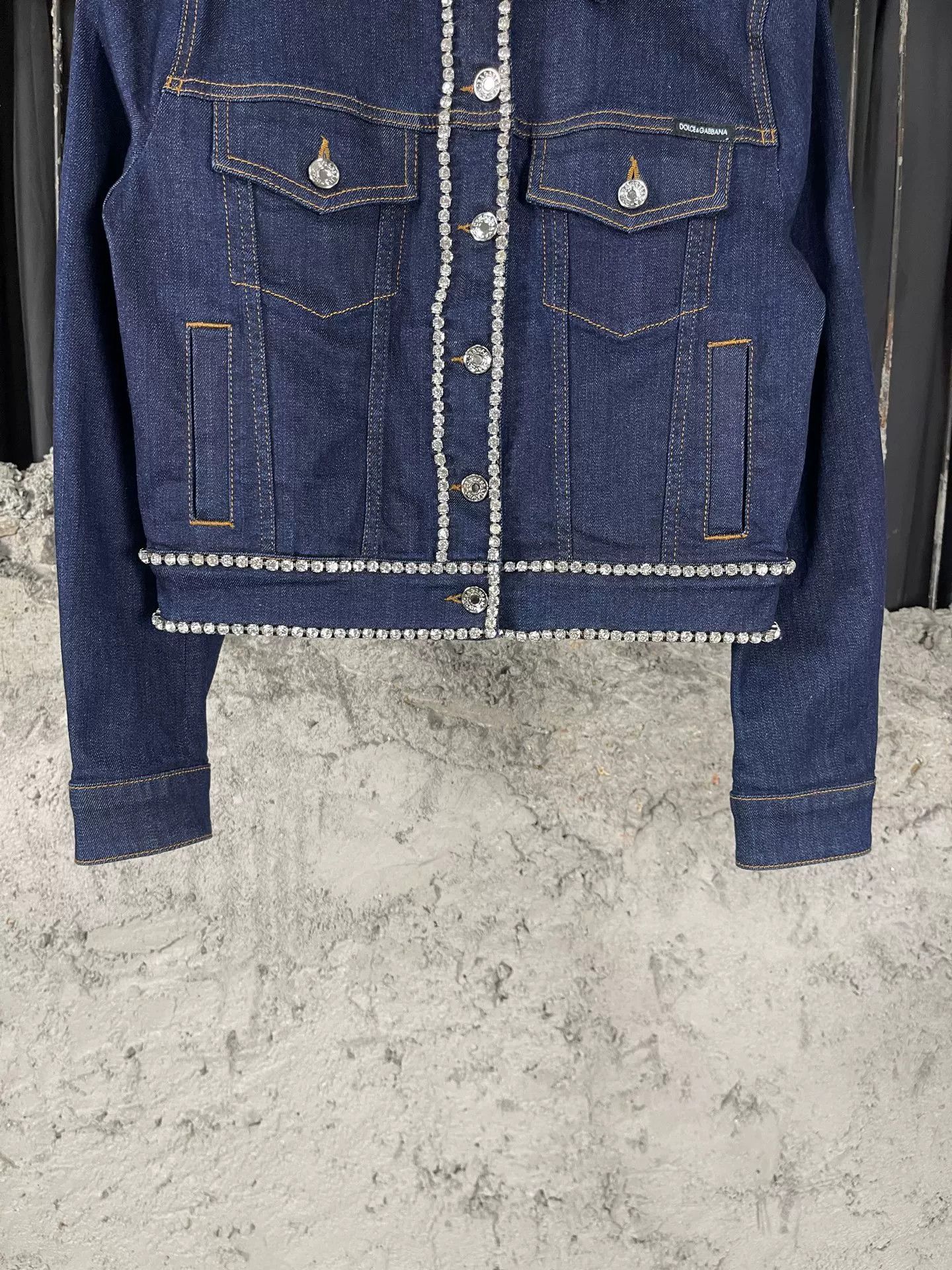 Dolce & Gabbana Dolce & Gabbana Rhinestone Denim Jacket Size 36 Size XS / US 0-2 / IT 36-38 - 5 Thumbnail