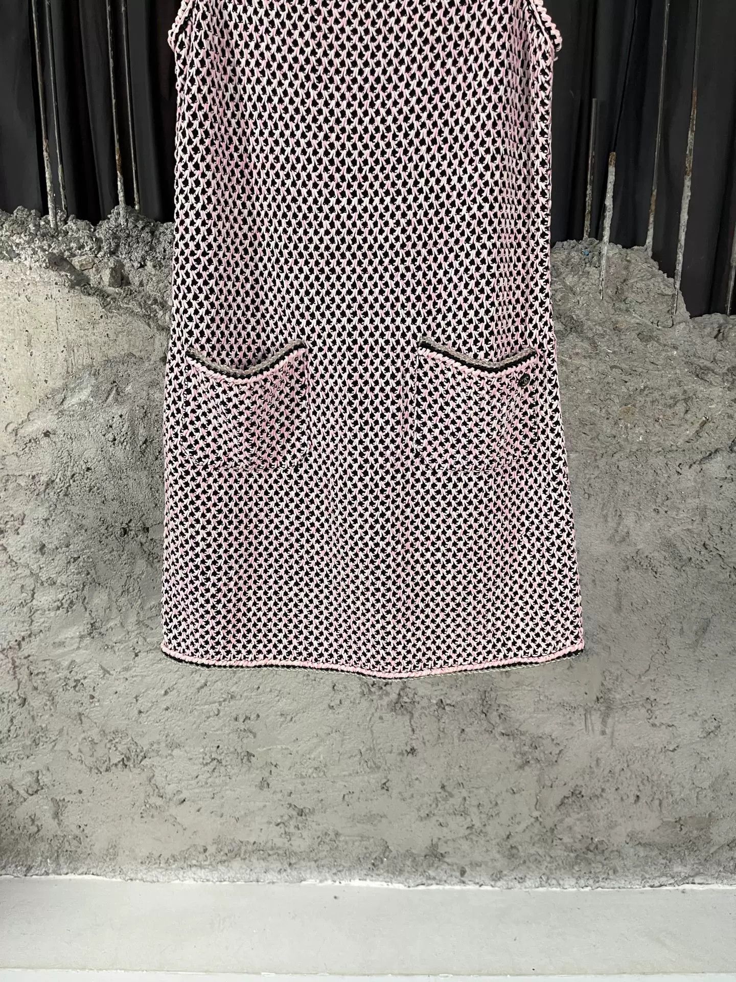 Chanel Chanel Pink Black Knit Mini Dress Size 38 Size S / US 4 / IT 40 - 5 Thumbnail