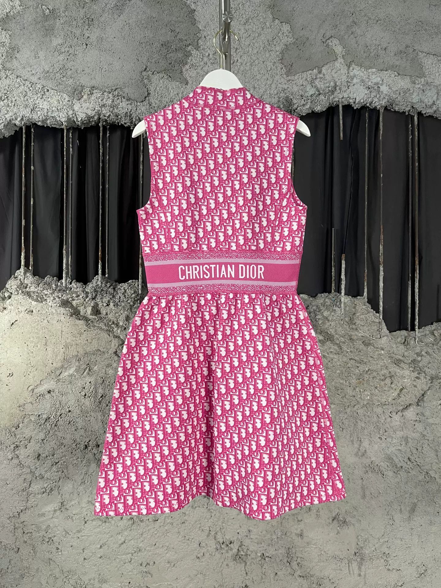 Dior Dior Pink Oblique Zip Mini Dress Size 34 Size XS / US 0-2 / IT 36-38 - 3 Thumbnail