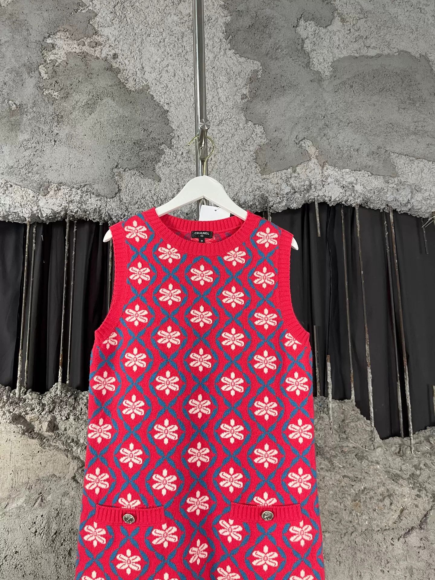 Chanel Chanel Floral Knit Mini Dress Size 36 Size XS / US 0-2 / IT 36-38 - 4 Thumbnail