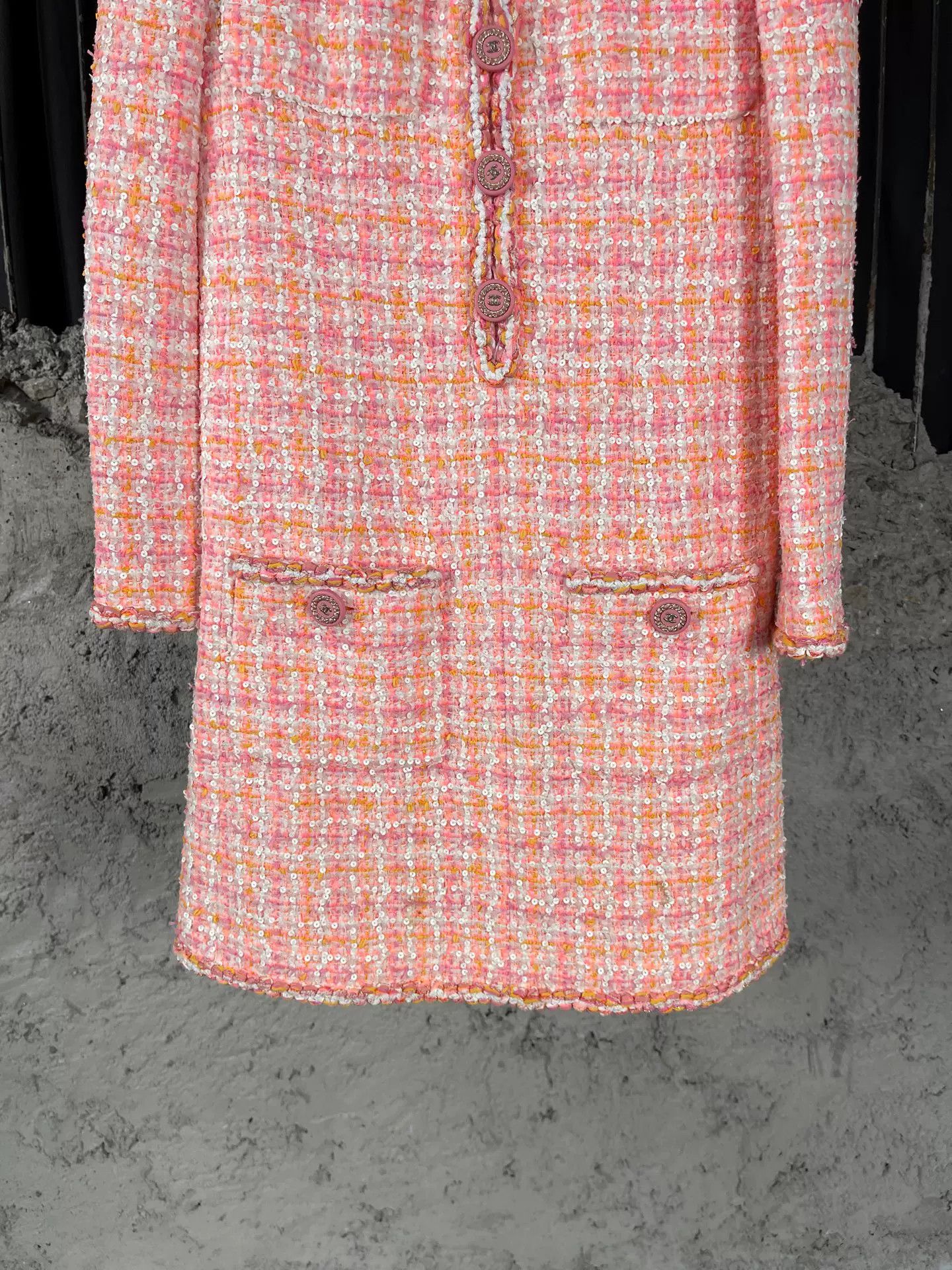 Chanel Chanel Pink Tweed Mini Dress Size 34 Size XS / US 0-2 / IT 36-38 - 5 Thumbnail