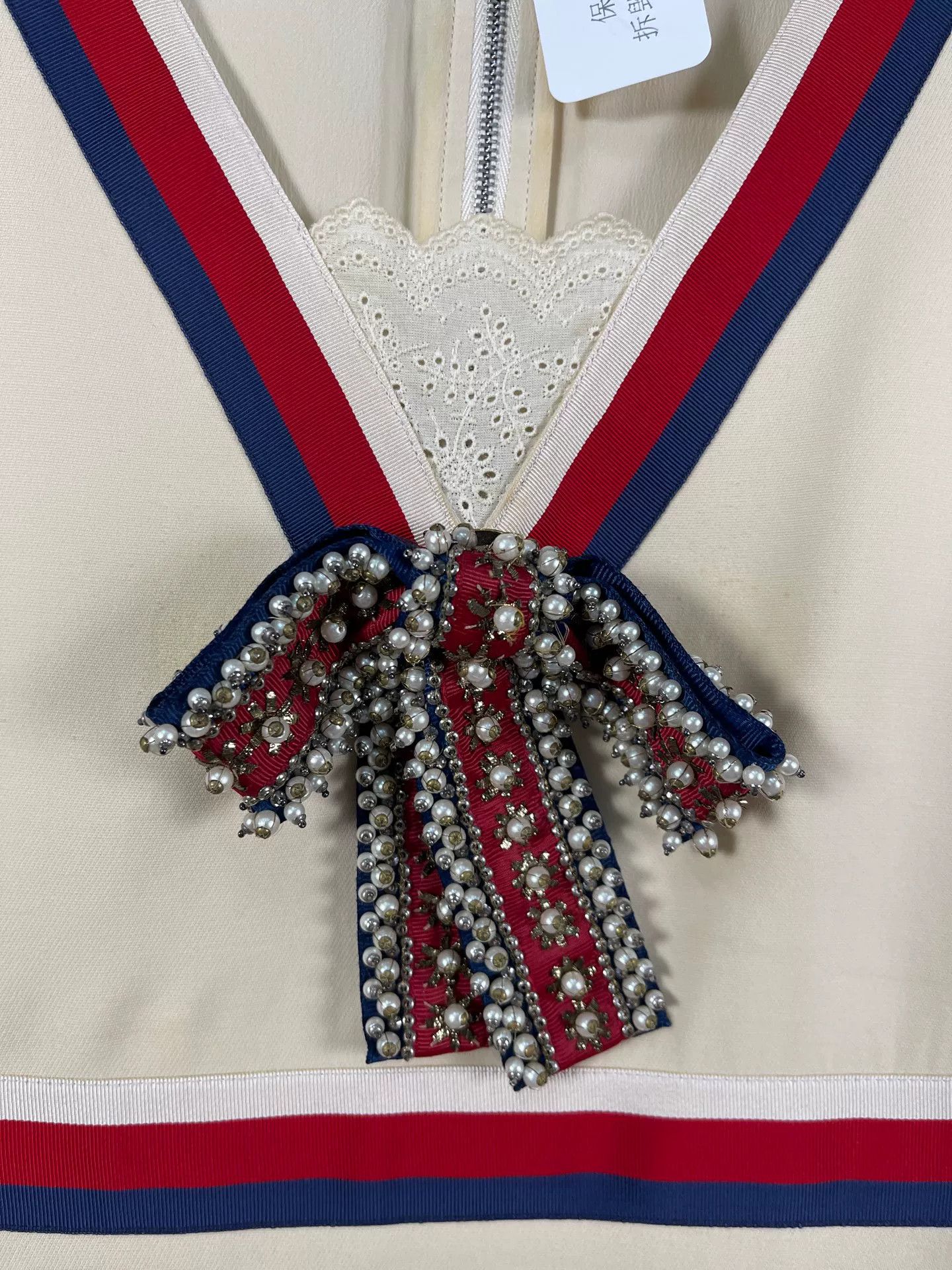 Gucci Gucci Pearl Bow Midi Dress Size 40 Size S / US 4 / IT 40 - 6 Thumbnail