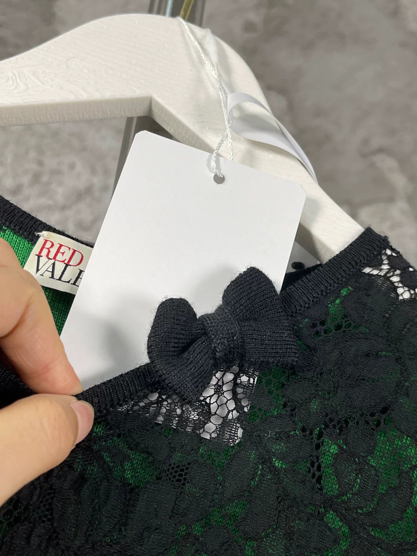 RED Valentino Red Valentino Green Floral Lace Midi Dress Size S Size S / US 4 / IT 40 - 6 Thumbnail