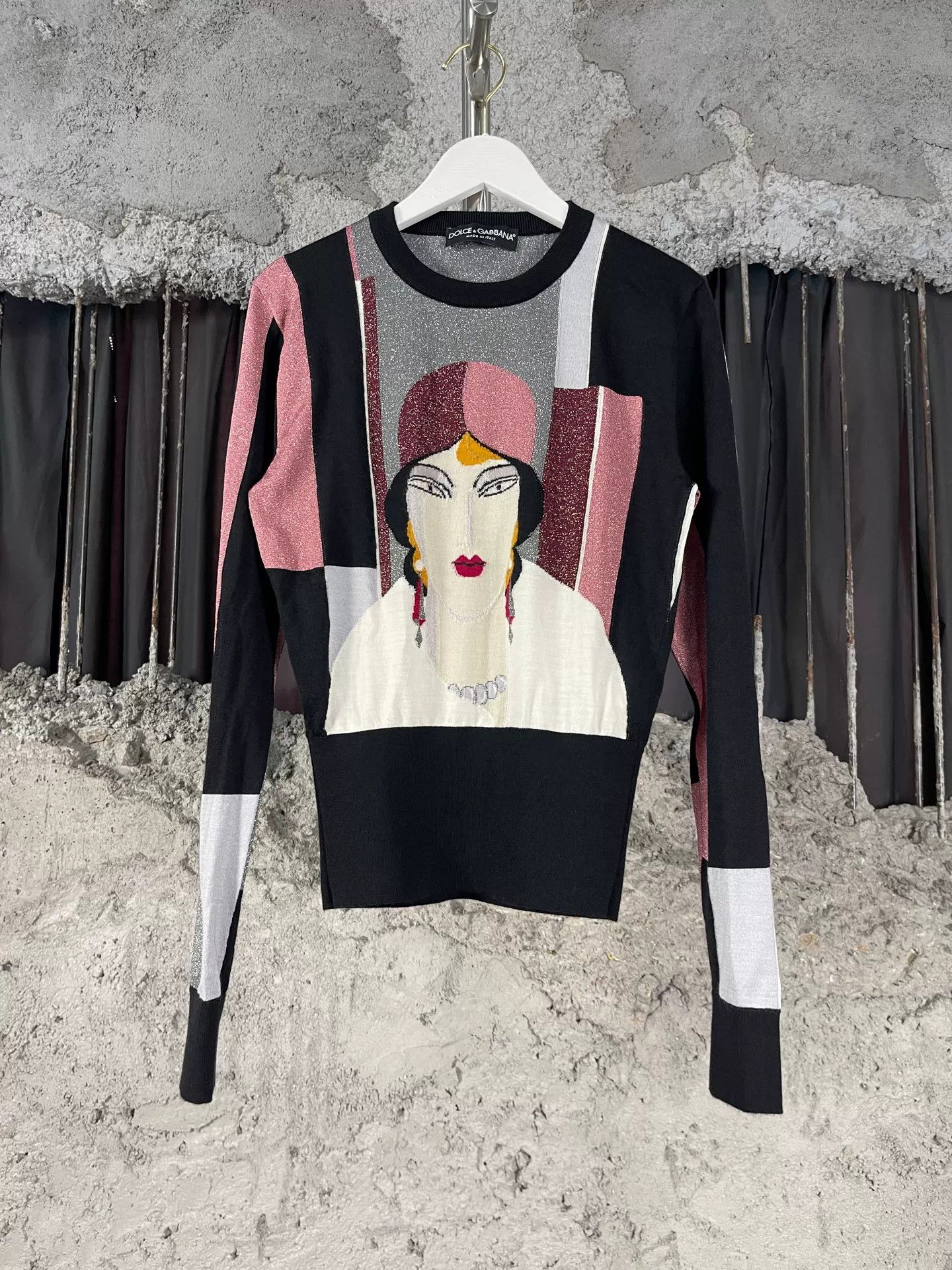 Dolce & Gabbana Dolce & Gabbana Graphic Knit Sweater Size 38 Size XS / US 0-2 / IT 36-38 - 2 Thumbnail