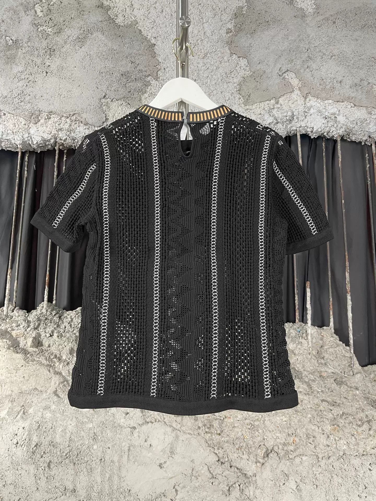 Louis Vuitton Louis Vuitton Leather Collar Knit Top Size S Size S / US 4 / IT 40 - 3 Thumbnail