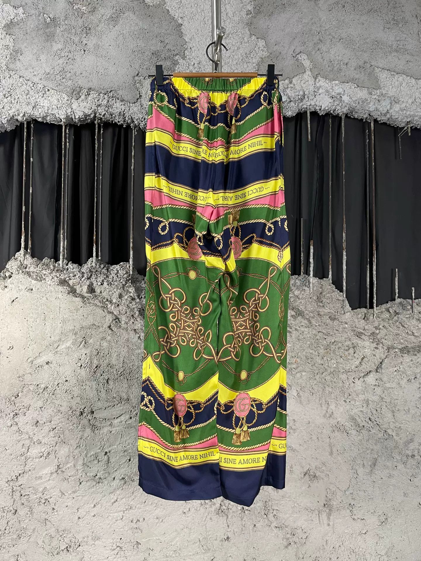 Gucci Gucci Rope Print Silk Pants IT 36 Size 25" / US 0 / IT 36 - 3 Thumbnail